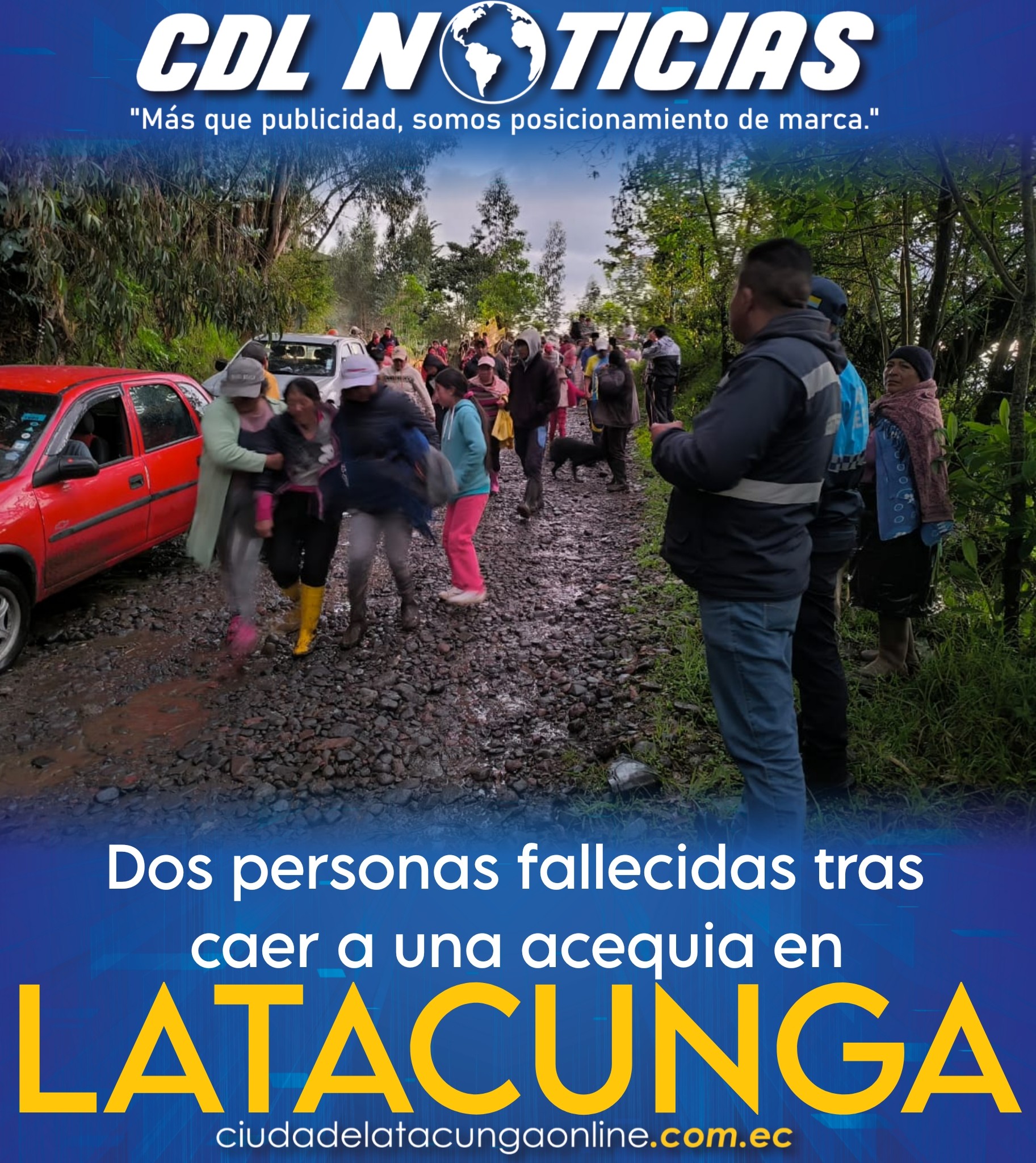Dos personas fallecidas tras caer a una acequia en Latacunga