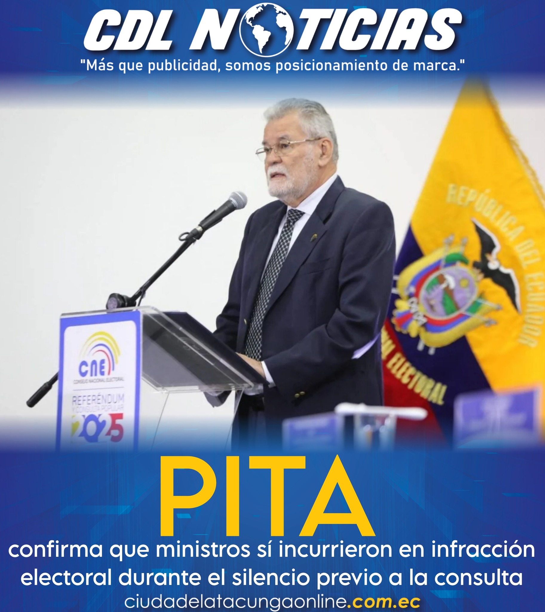 Enrique Pita confirma que ministros sí incurrieron en infracción electoral durante el silencio previo a la consulta