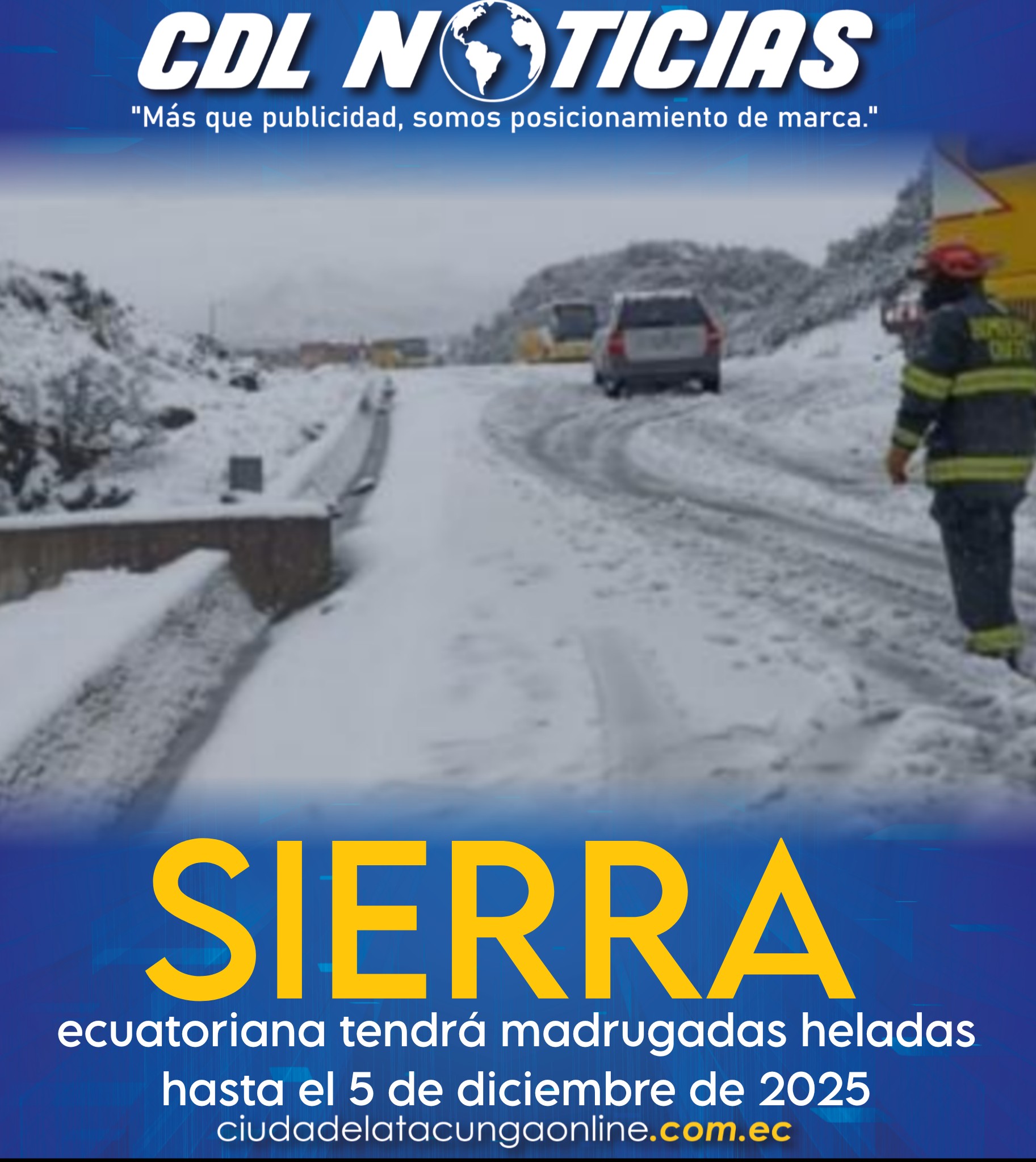 La Sierra ecuatoriana tendrá madrugadas heladas hasta el 5 de diciembre de 2025