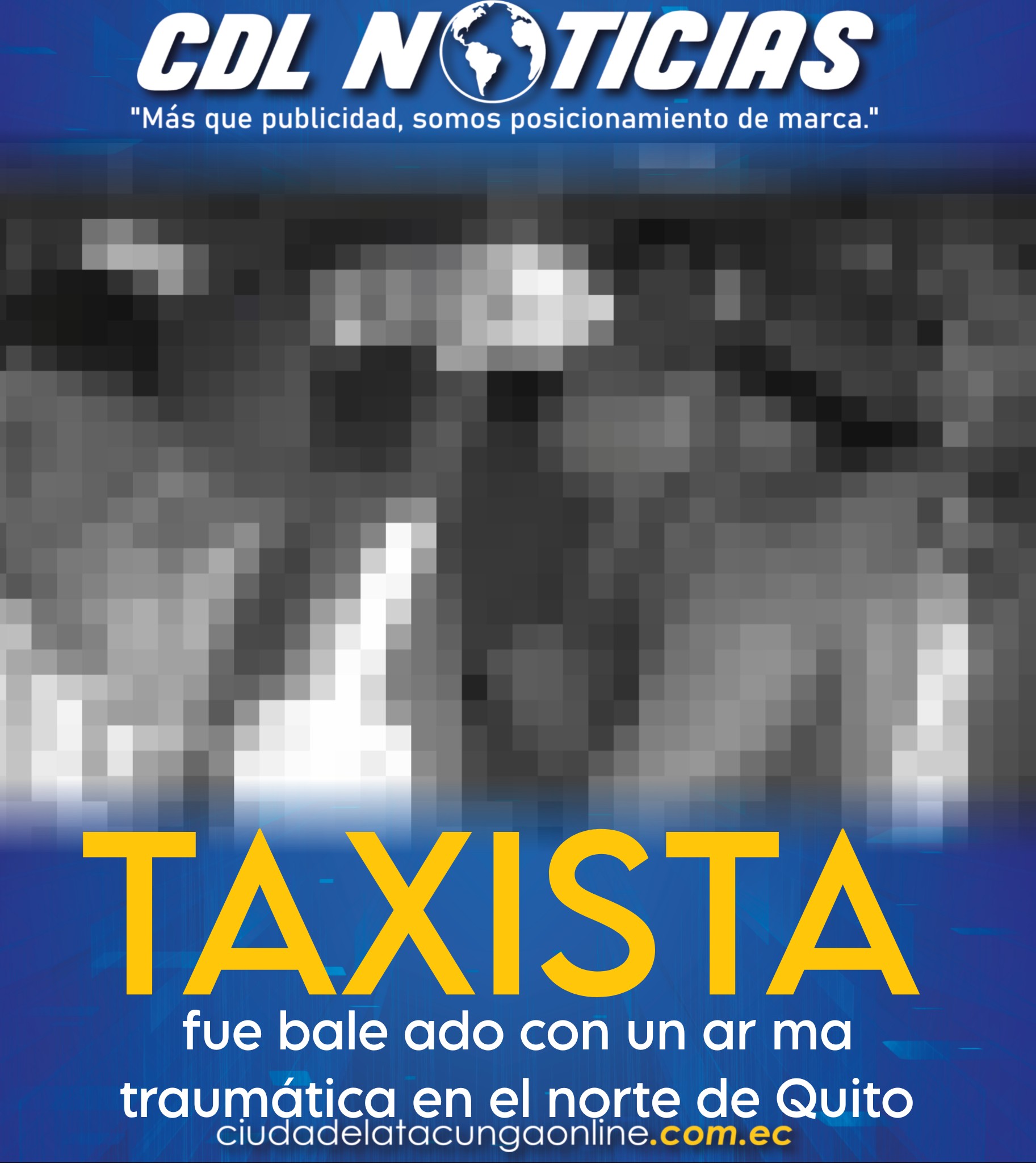 Taxista fue baleado con un arma traumática en el norte de Quito