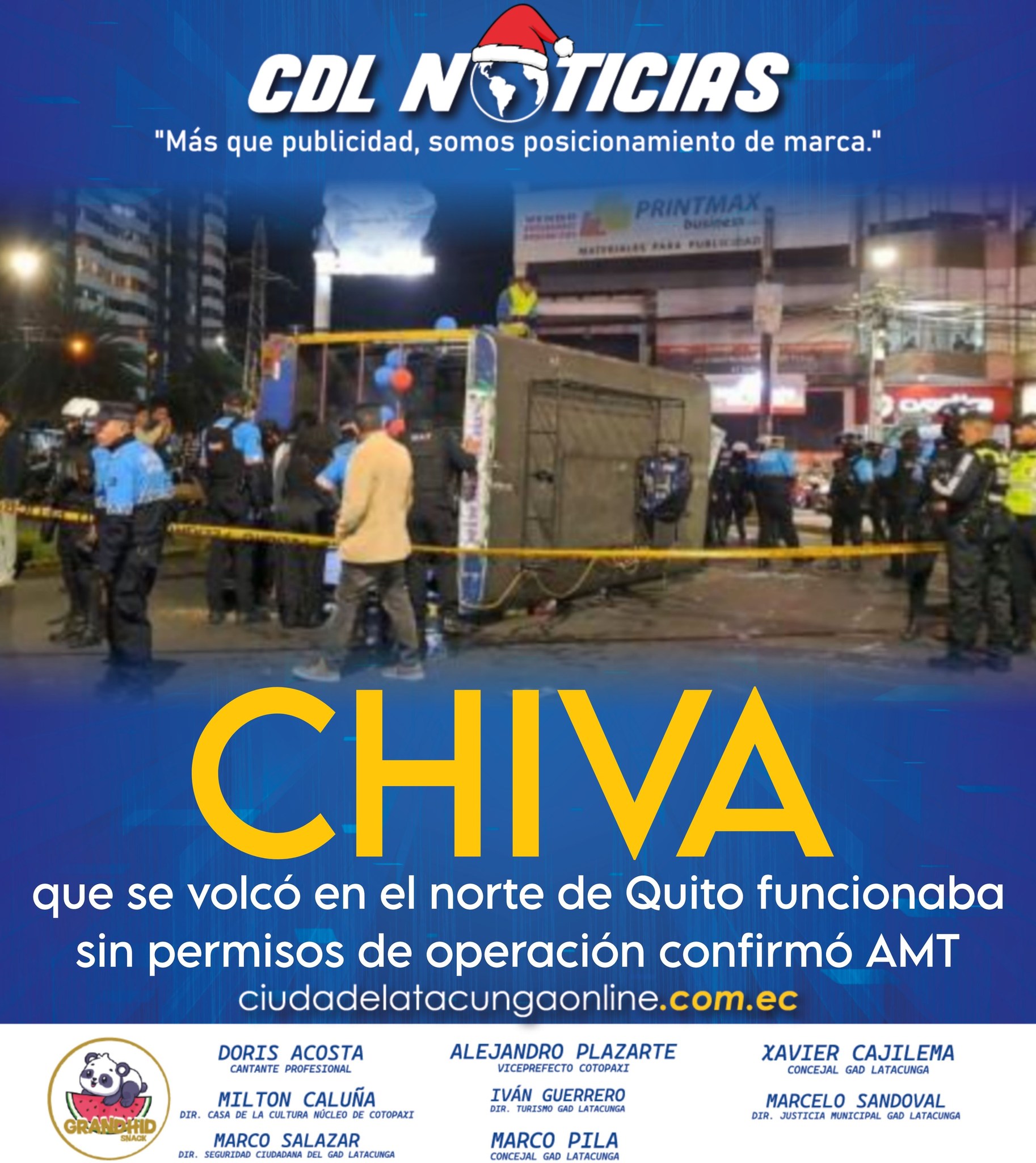 Chiva que se volcó en el norte de Quito funcionaba sin permisos de operación confirmó AMT