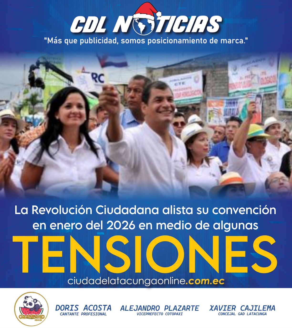 La Revolución Ciudadana alista su convención en enero del 2026 en medio de algunas tensiones