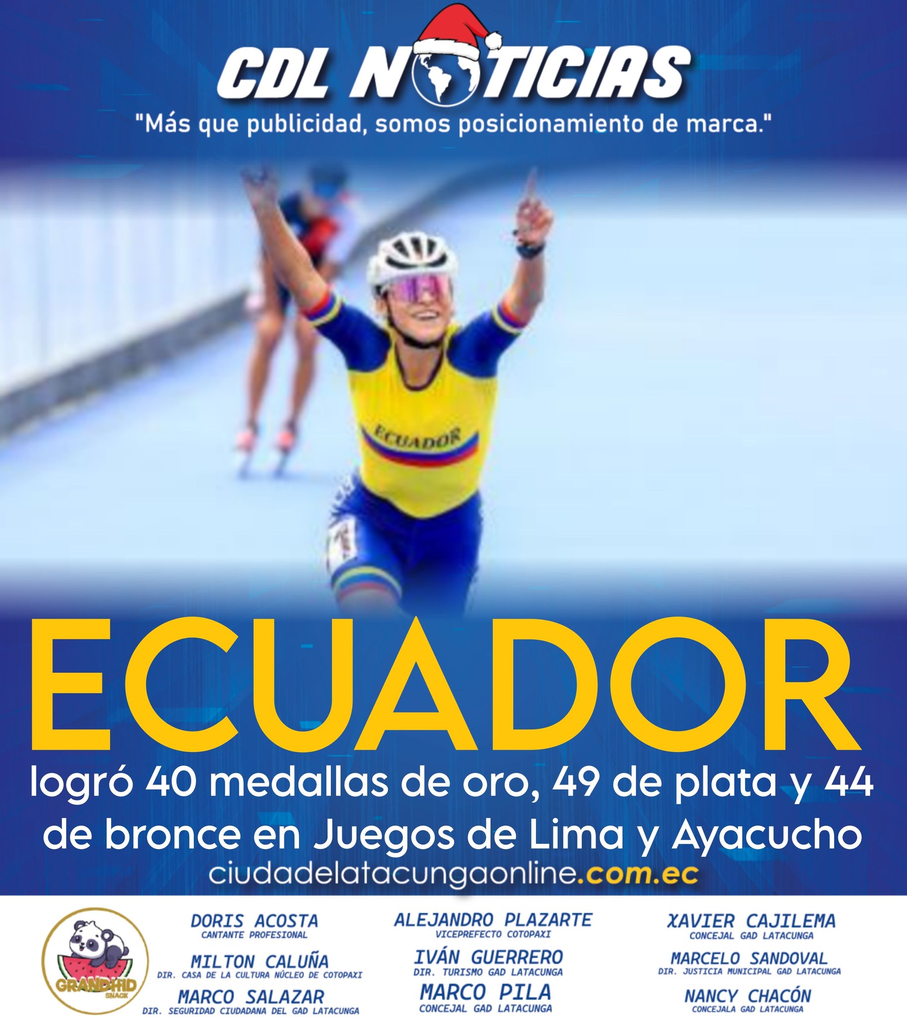 Ecuador logró 40 medallas de oro, 49 de plata y 44 de bronce en Juegos de Lima y Ayacucho