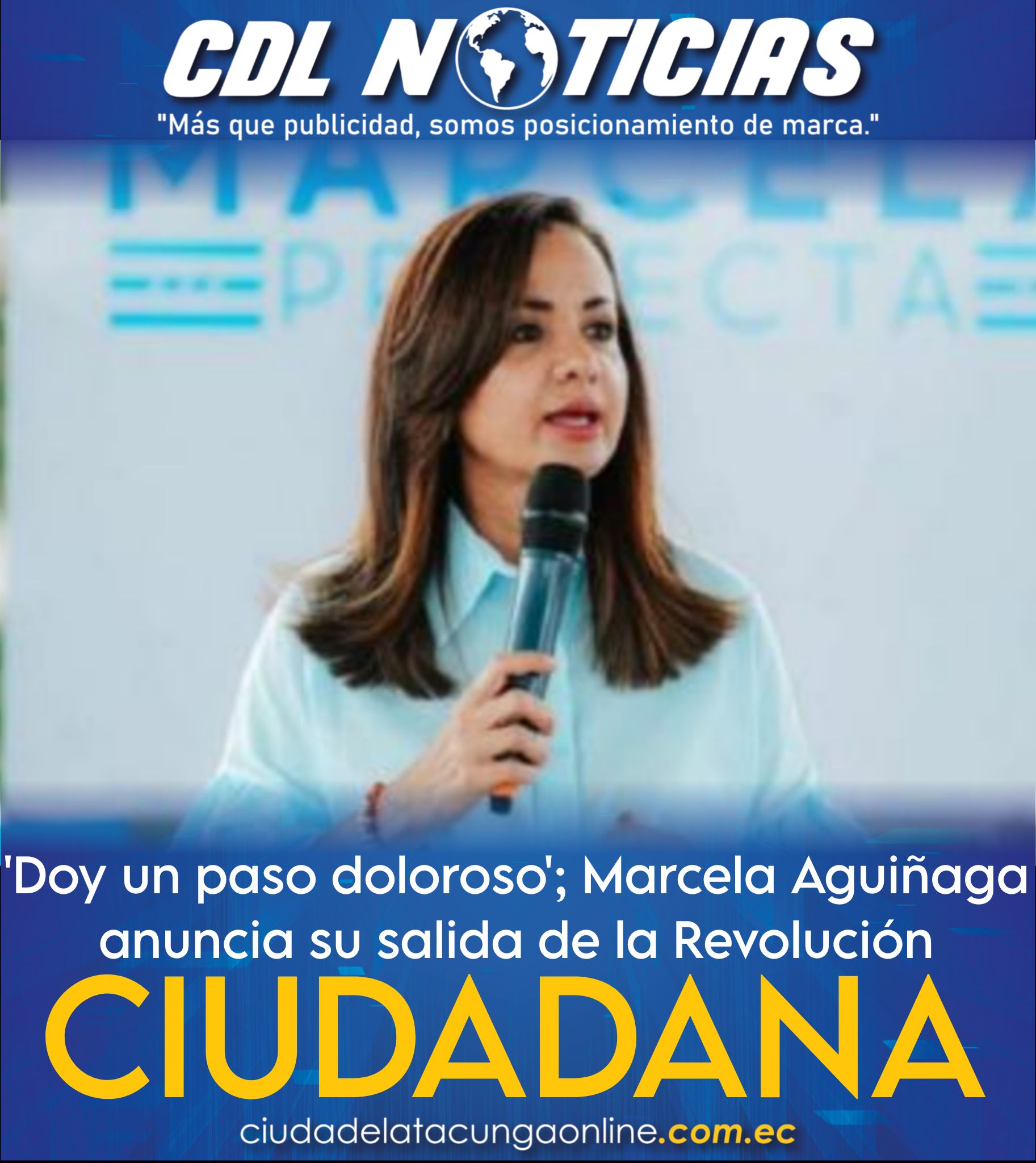 ‘Doy un paso doloroso’; Marcela Aguiñaga anuncia su salida de la Revolución Ciudadana