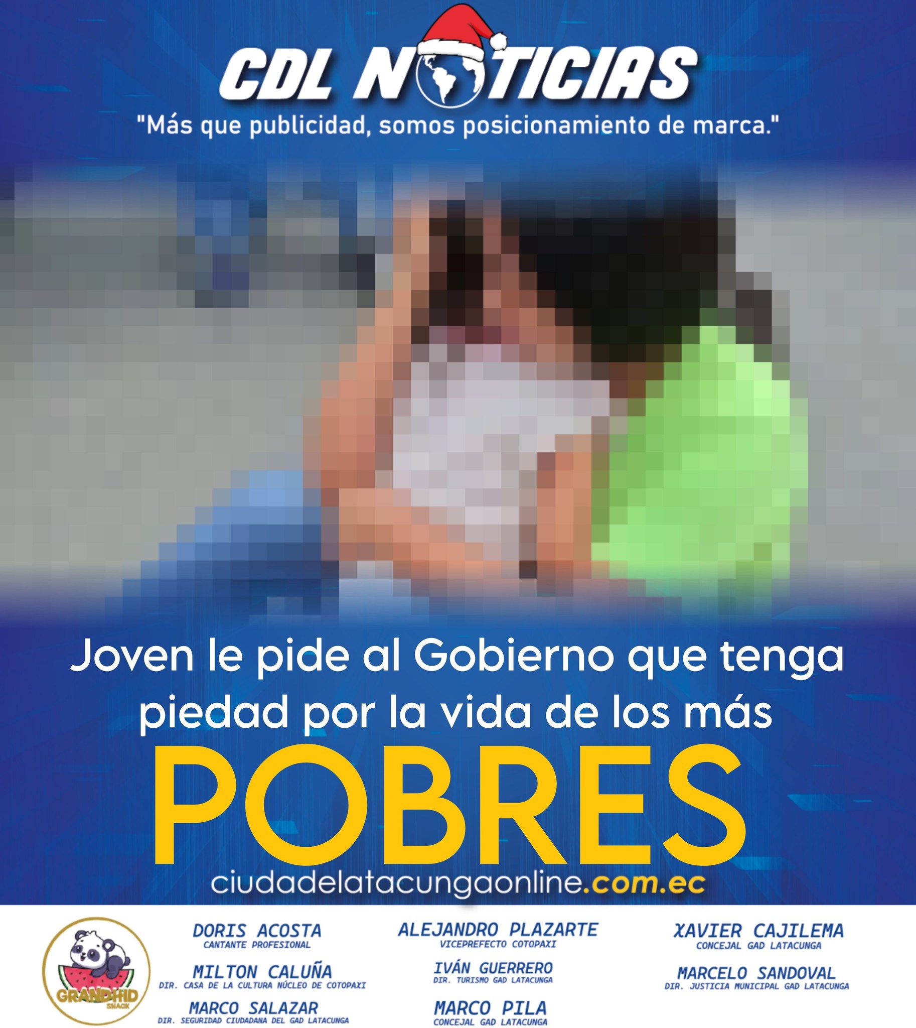 Joven le pide al Gobierno que tenga piedad por la vida de los más pobres