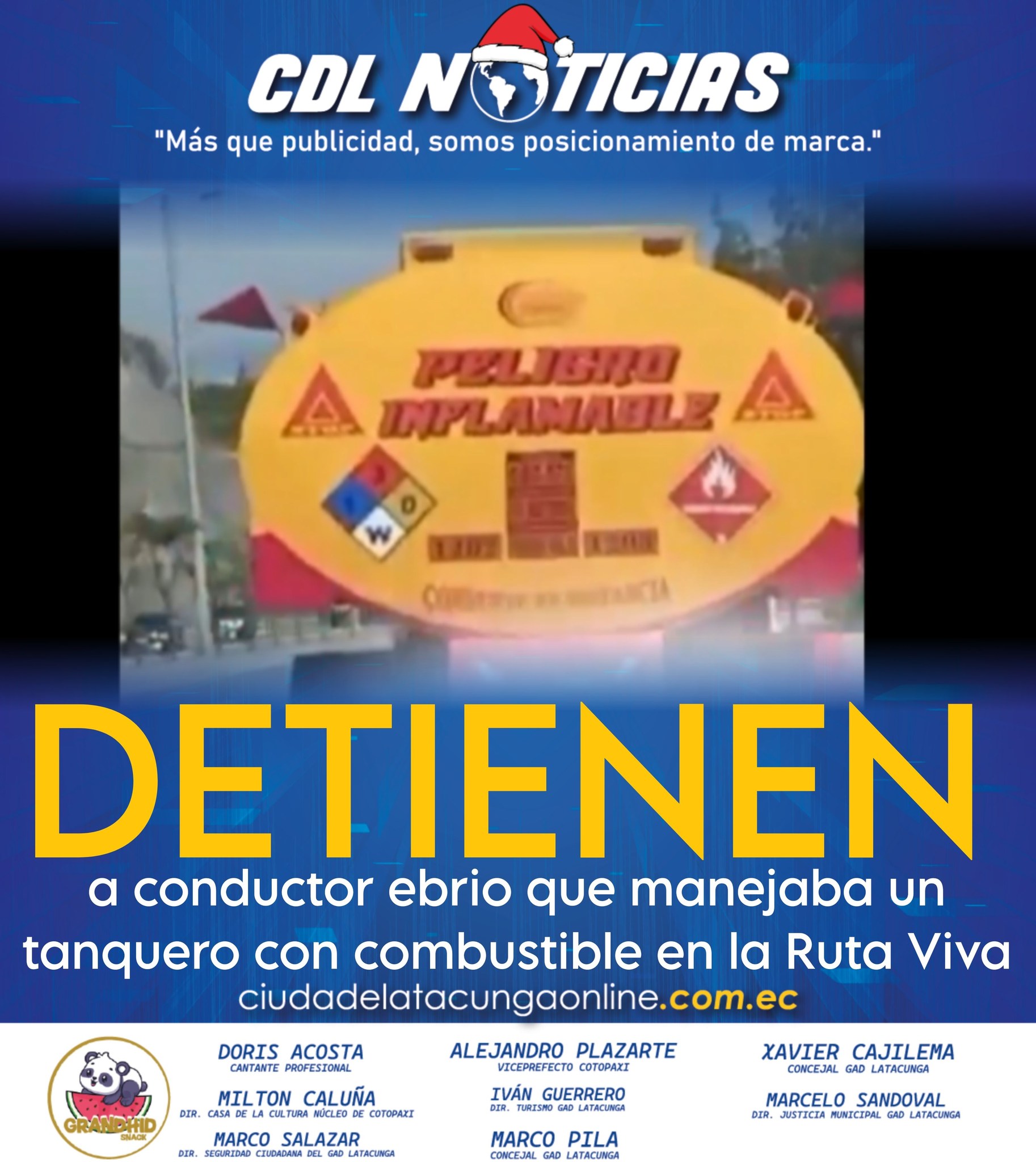 Quito: Detienen a conductor ebrio que manejaba un tanquero con combustible en la Ruta Viva