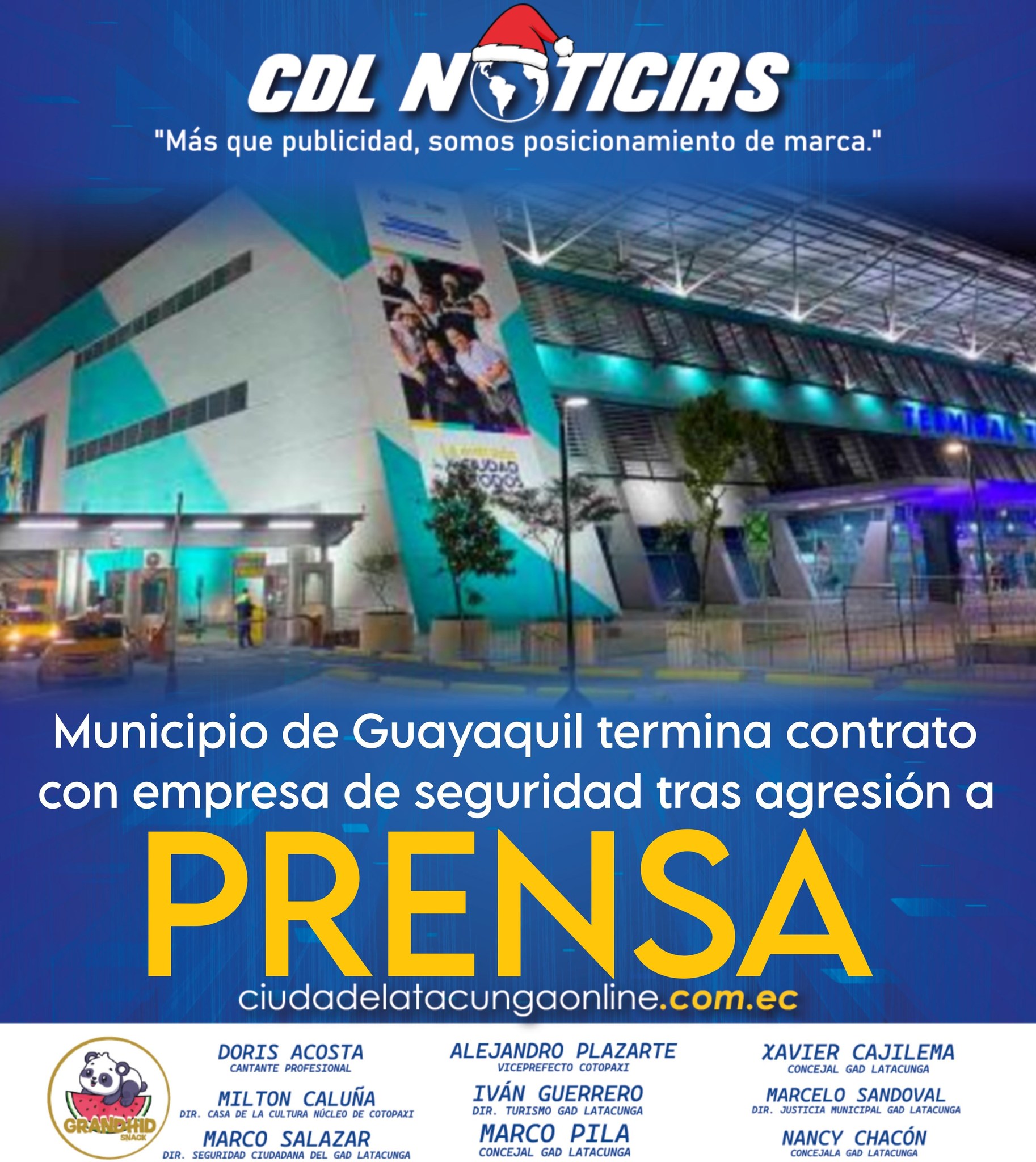 Municipio de Guayaquil termina contrato con empresa de seguridad tras agresión a prensa