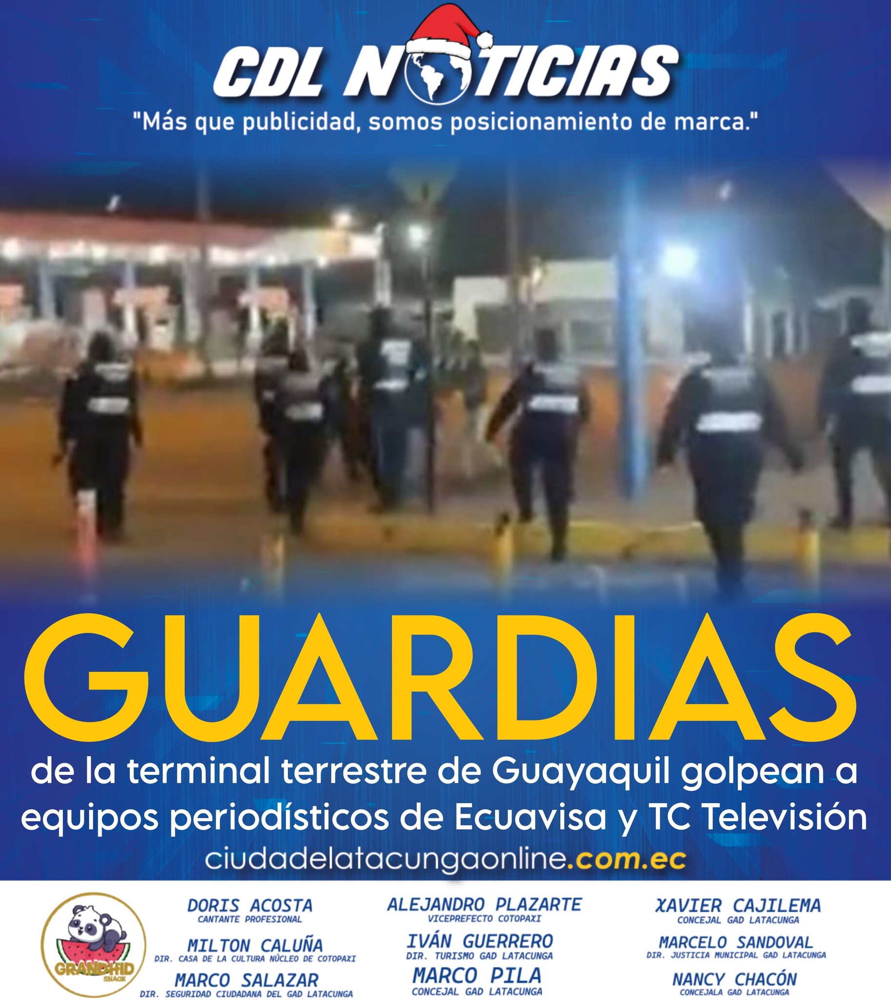 Guardias de la terminal terrestre de Guayaquil golpean a equipos periodísticos de Ecuavisa y TC Televisión