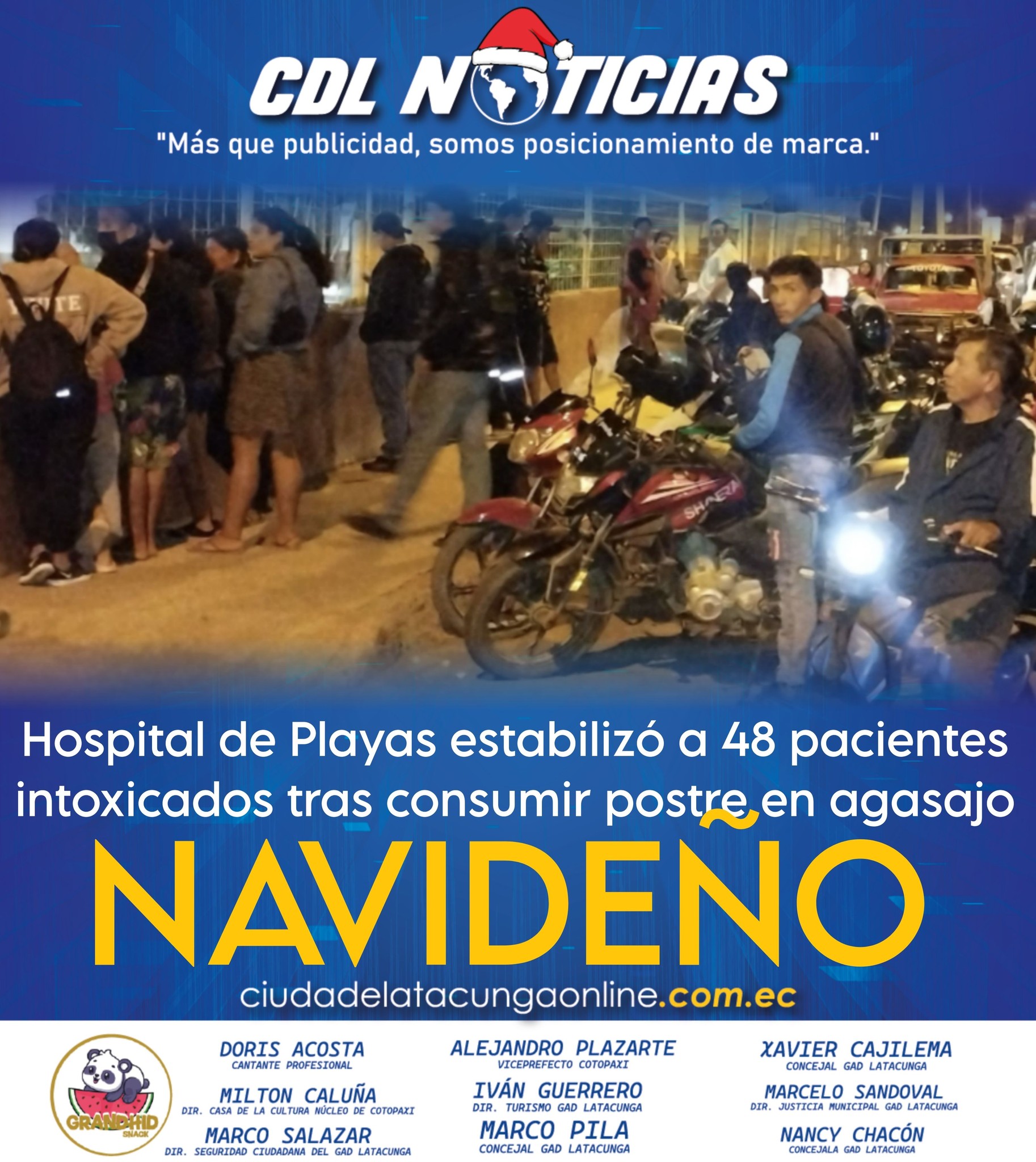 Hospital de Playas estabilizó a 48 pacientes intoxicados tras consumir postre en agasajo navideño