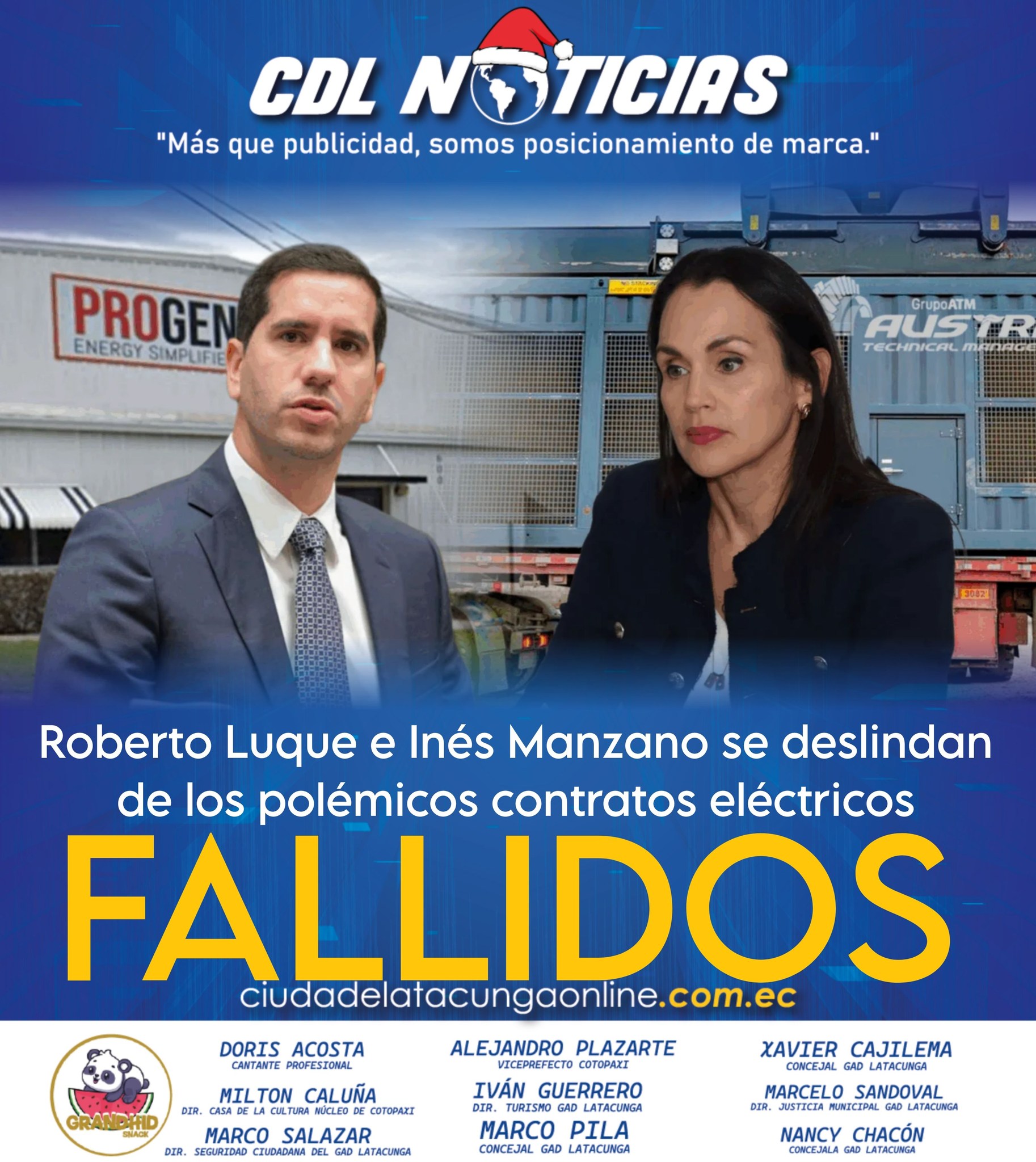 Roberto Luque e Inés Manzano se deslindan de los polémicos contratos eléctricos fallidos