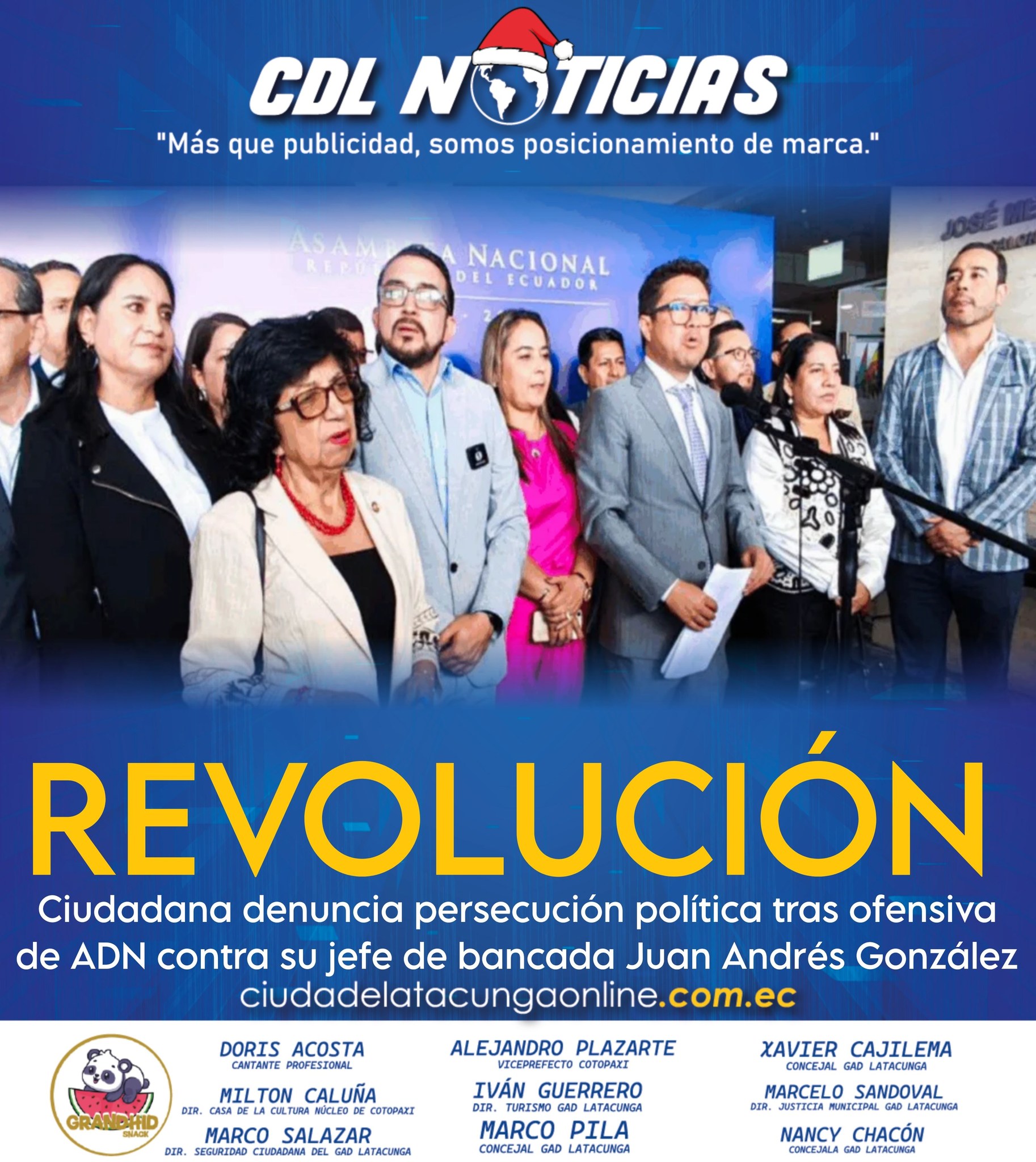 Revolución Ciudadana denuncia persecución política tras ofensiva de ADN contra su jefe de bancada Juan Andrés González