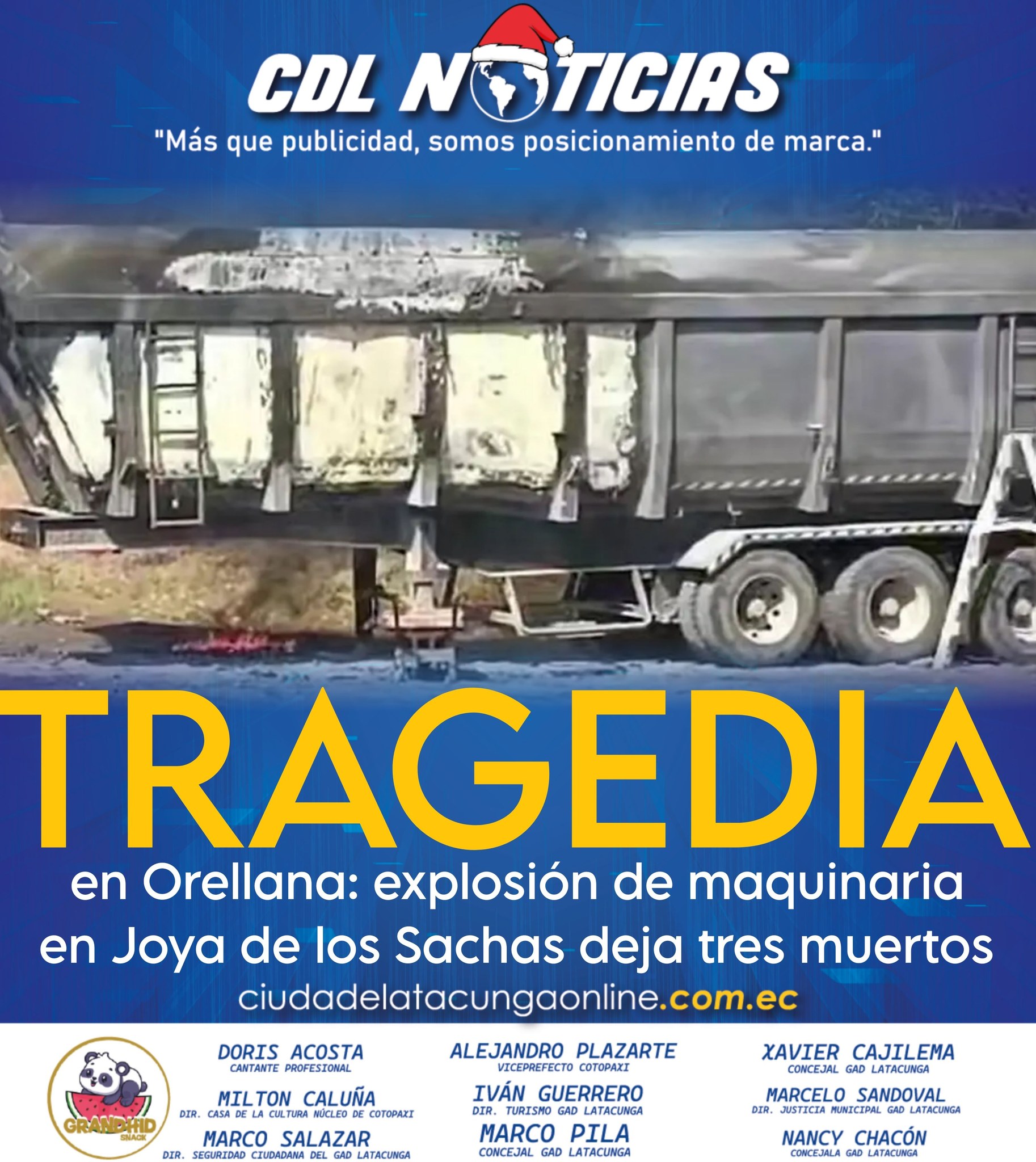 Tragedia en Orellana: explosión de maquinaria en Joya de los Sachas deja tres muertos