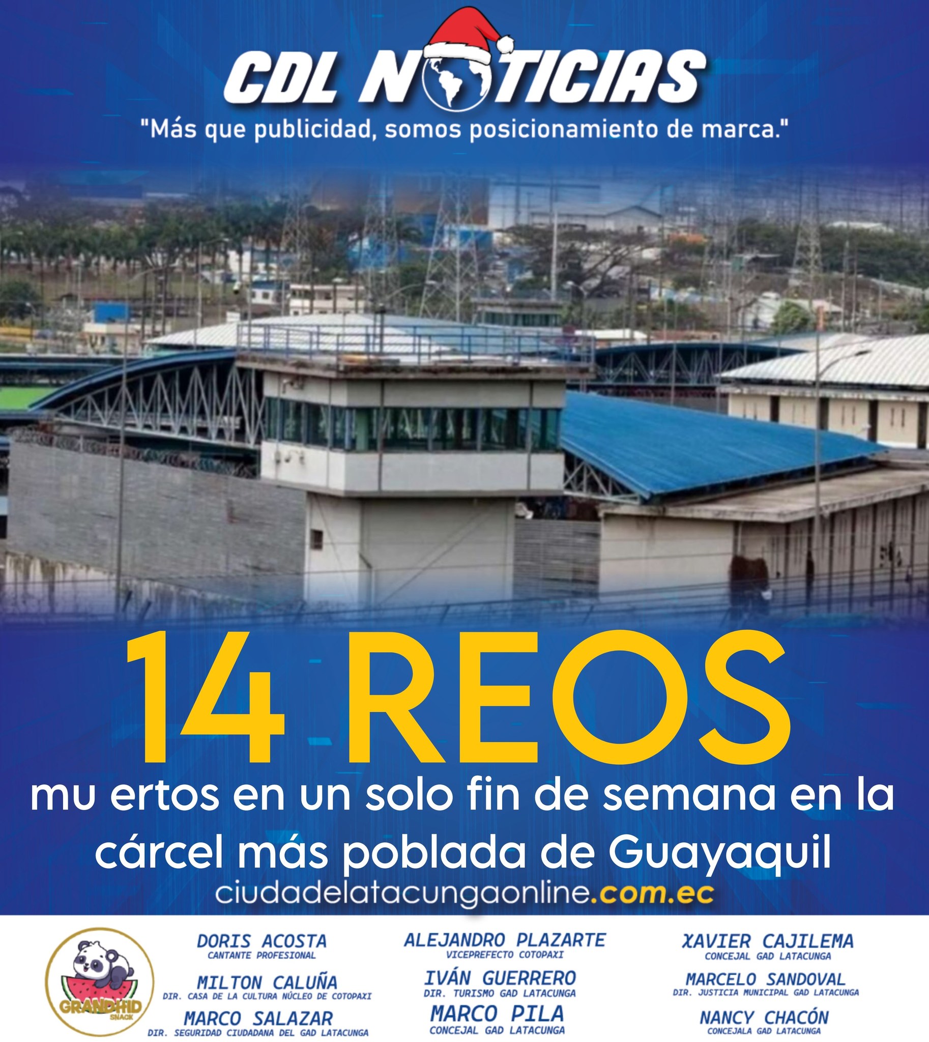 14 reos muertos en un solo fin de semana en la cárcel más poblada de Guayaquil