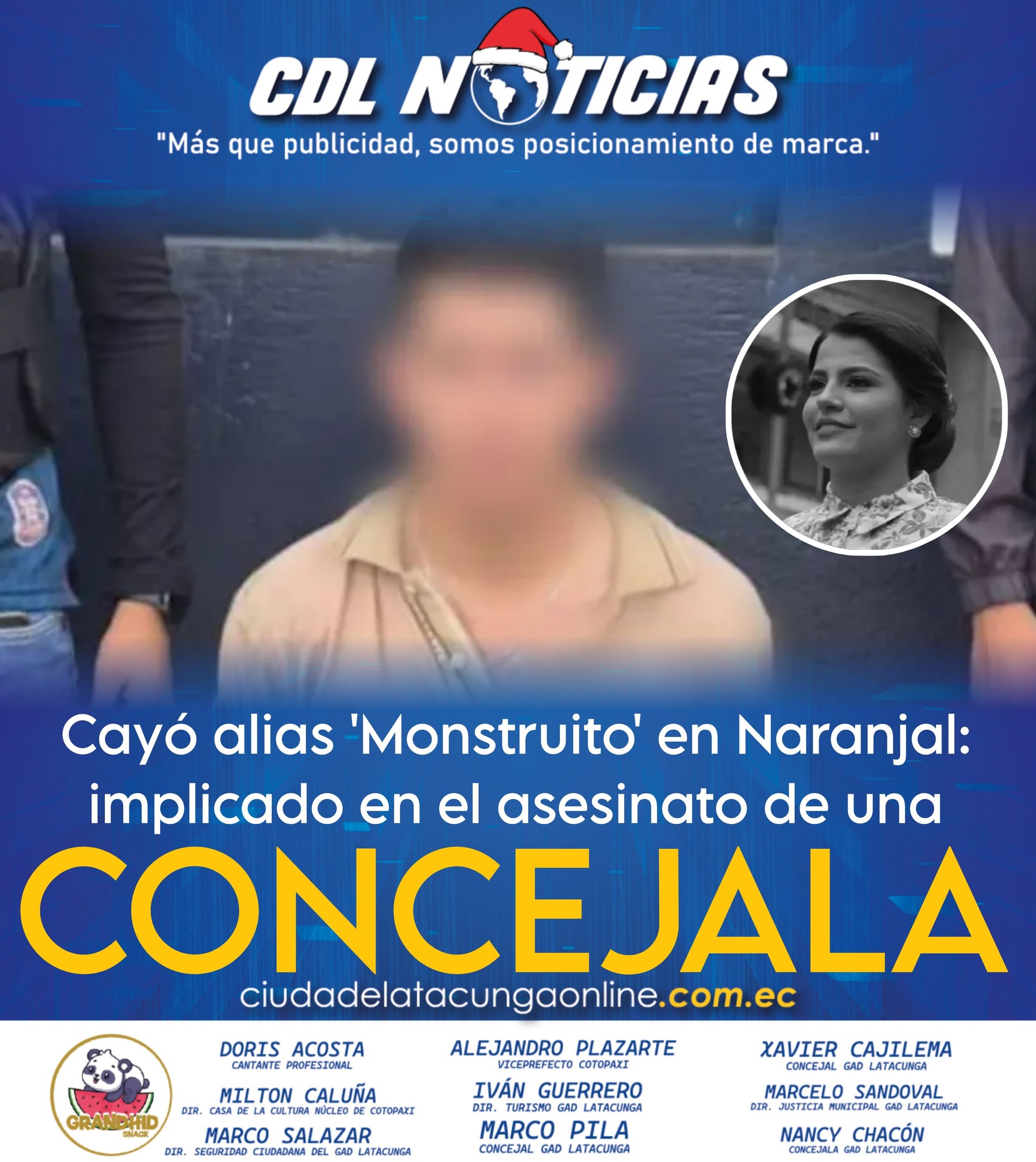 Cayó alias ‘Monstruito’ en Naranjal: implicado en el asesinato de una concejala