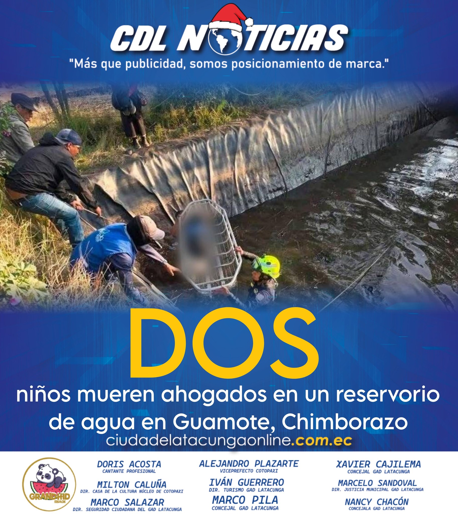 Dos niños mueren ahogados en un reservorio de agua en Guamote, Chimborazo