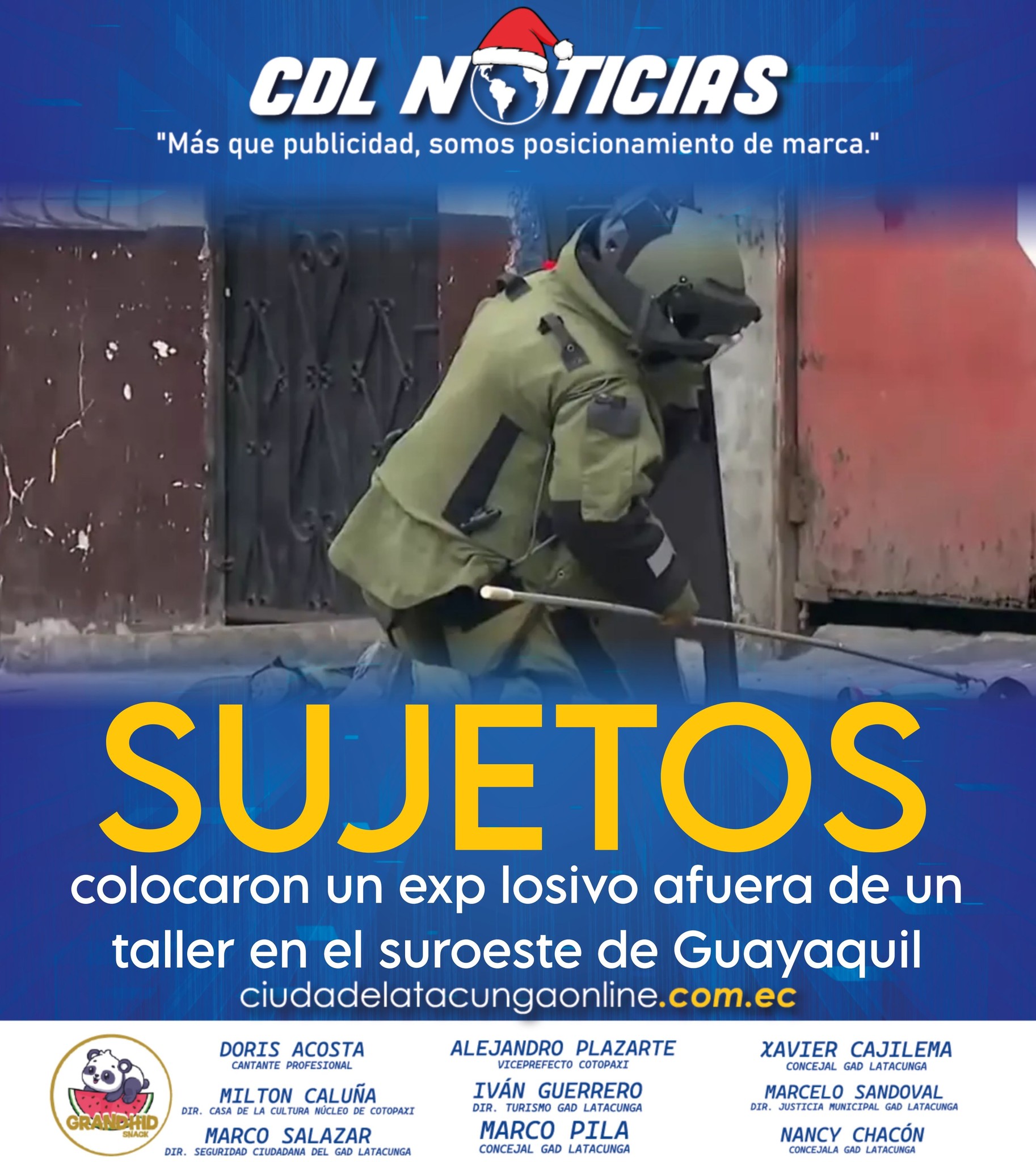 Sujetos colocaron un exp losivo afuera de un taller en el suroeste de Guayaquil