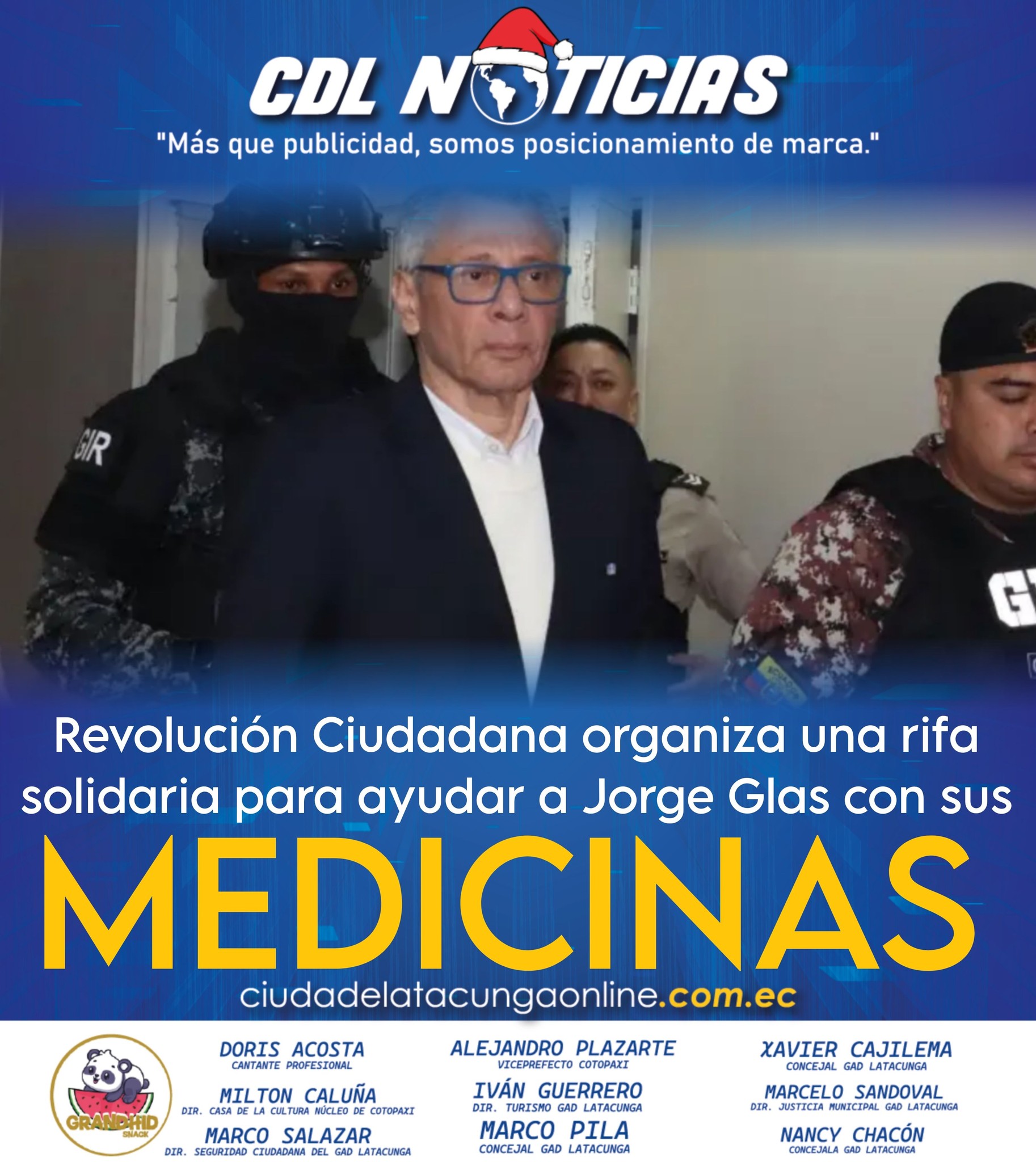 Revolución Ciudadana organiza una rifa solidaria para ayudar a Jorge Glas con sus medicinas