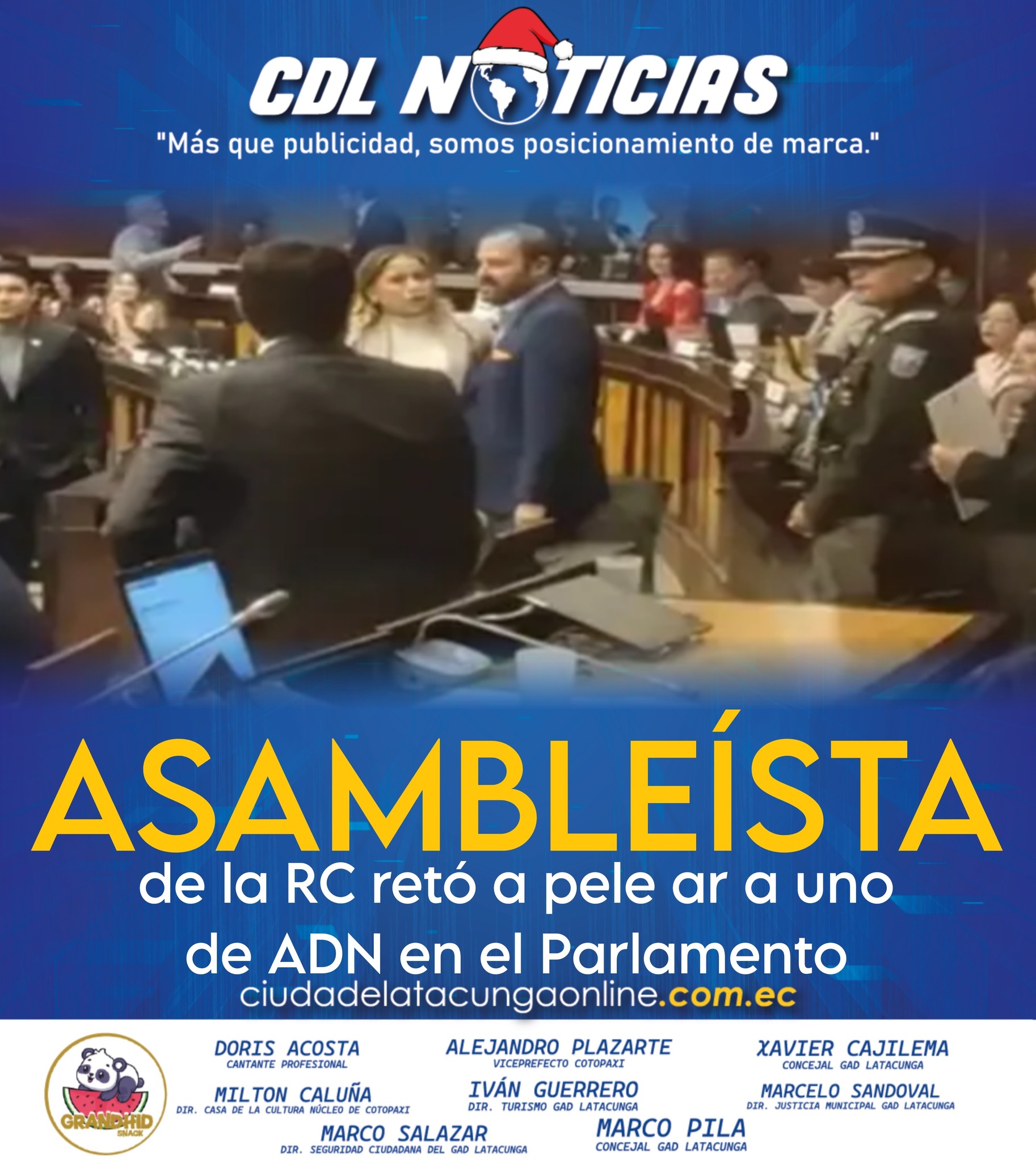 Un asambleísta de la RC retó a pelear a uno de ADN en el Parlamento