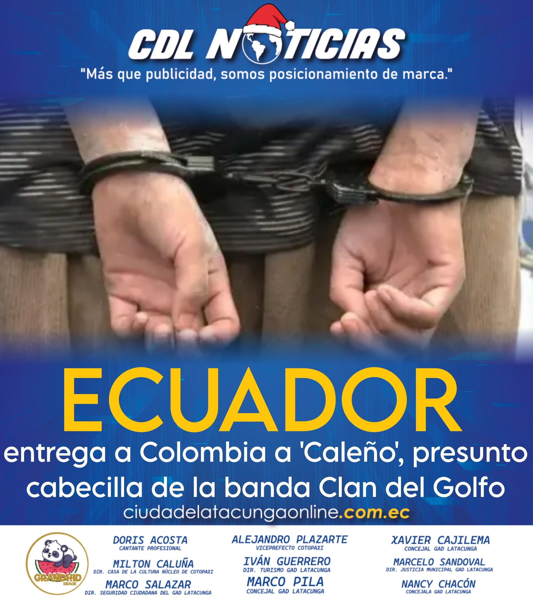 Ecuador entrega a Colombia a ‘Caleño’, presunto cabecilla de la banda Clan del Golfo