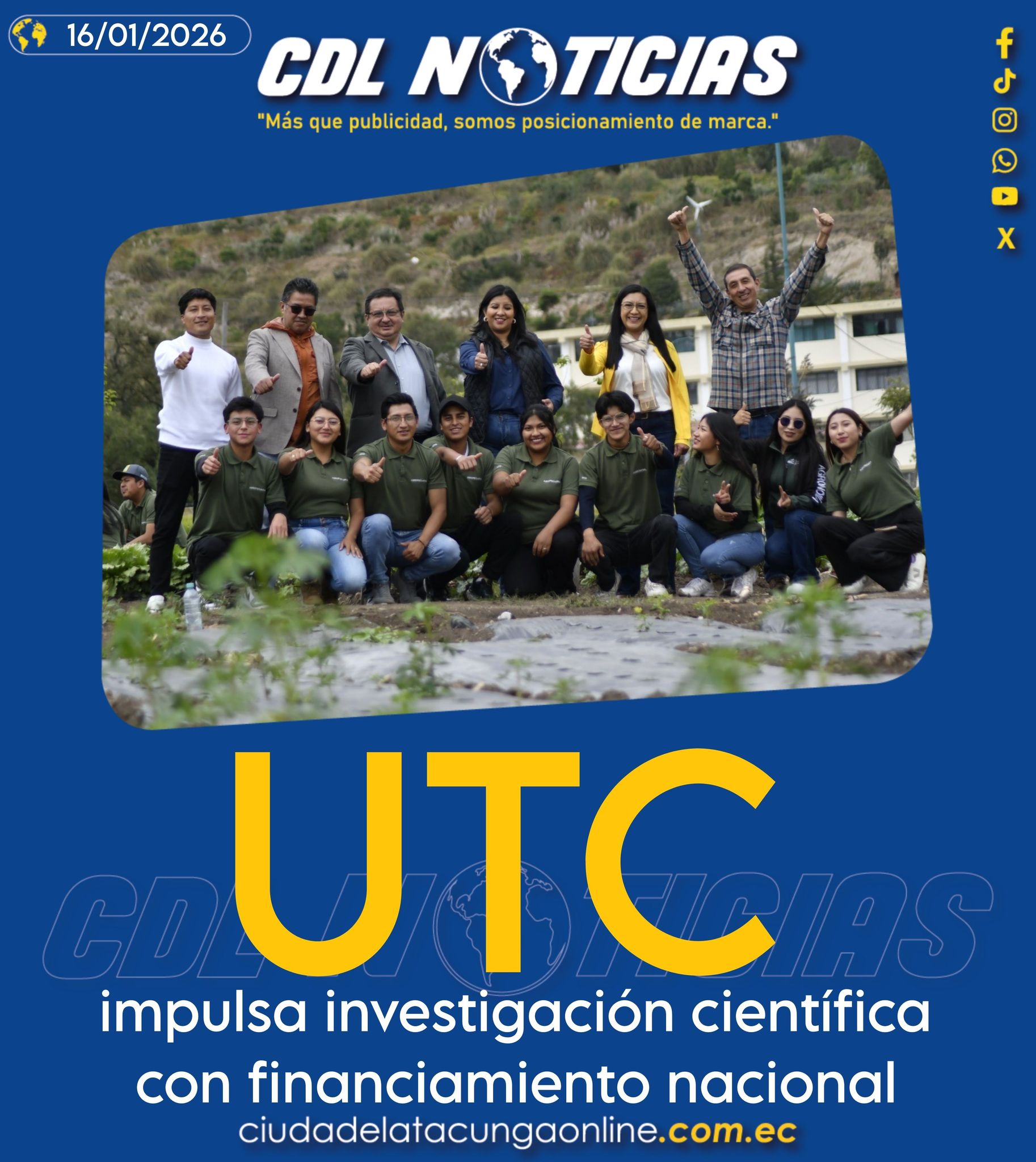 UTC impulsa investigación científica con financiamiento nacional