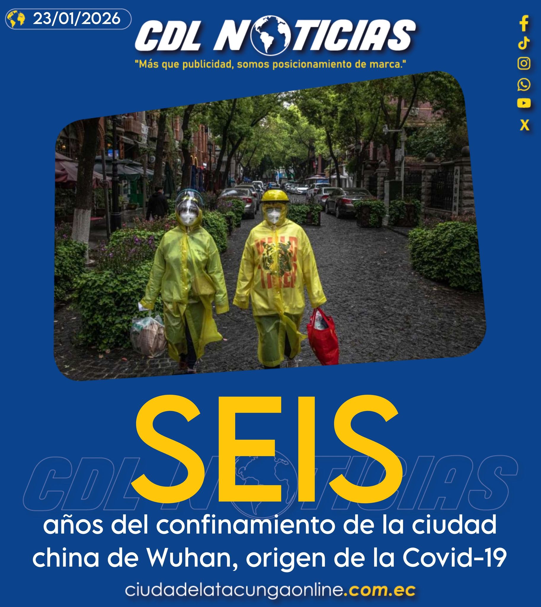 Seis años del confinamiento de la ciudad china de Wuhan, origen de la Covid-19