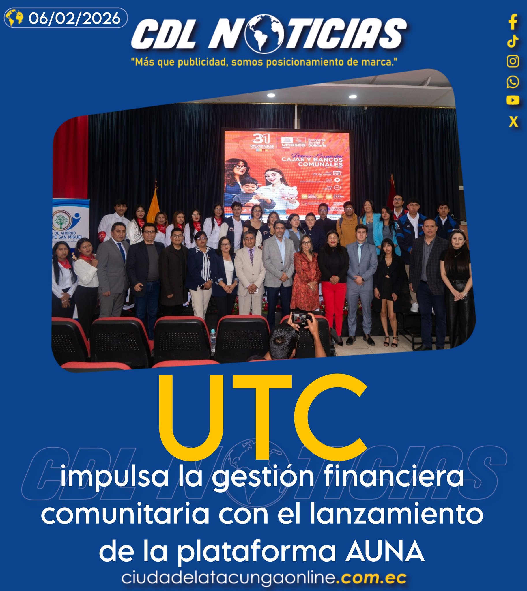 UTC impulsa la gestión financiera comunitaria con el lanzamiento de la plataforma AUNA