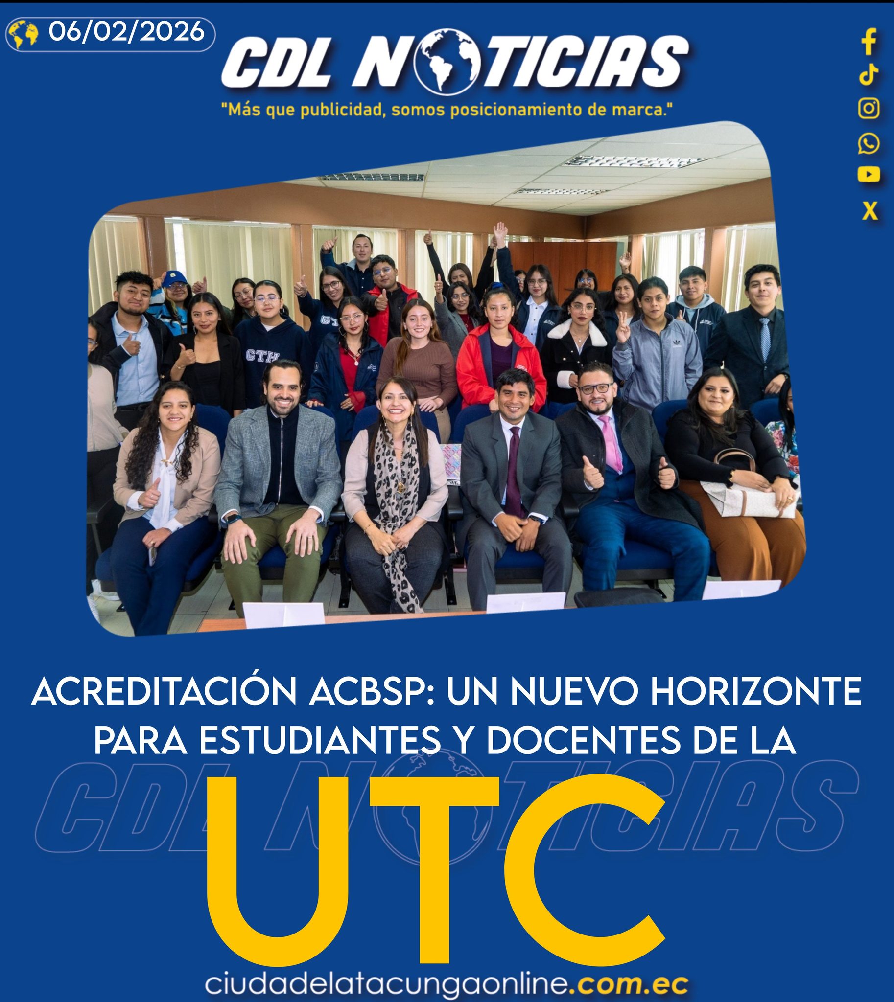 ACREDITACIÓN ACBSP: UN NUEVO HORIZONTE PARA ESTUDIANTES Y DOCENTES DE LA UTC