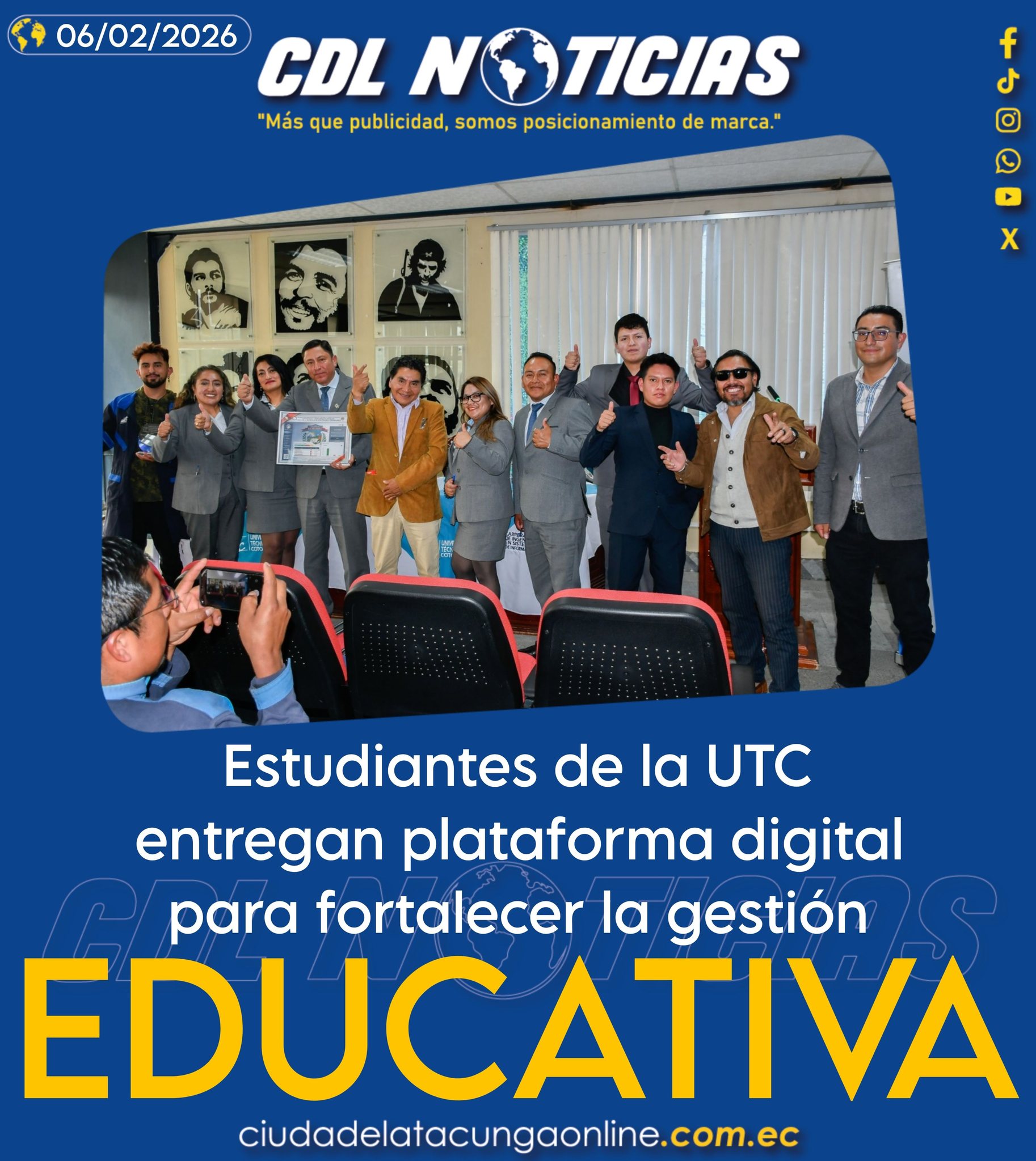 Estudiantes de la UTC entregan plataforma digital para fortalecer la gestión educativa