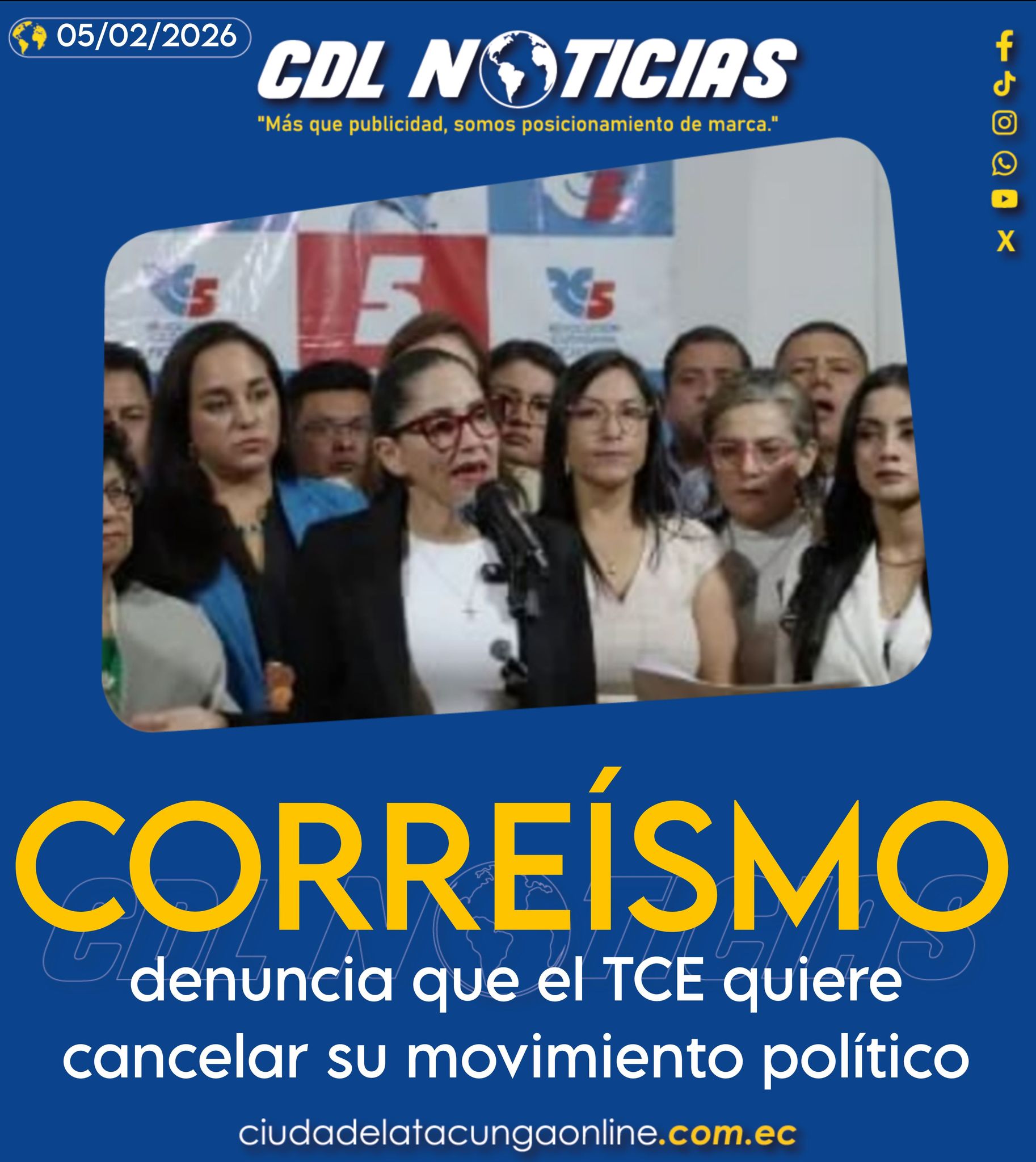 Correísmo denuncia que el TCE quiere cancelar su movimiento político