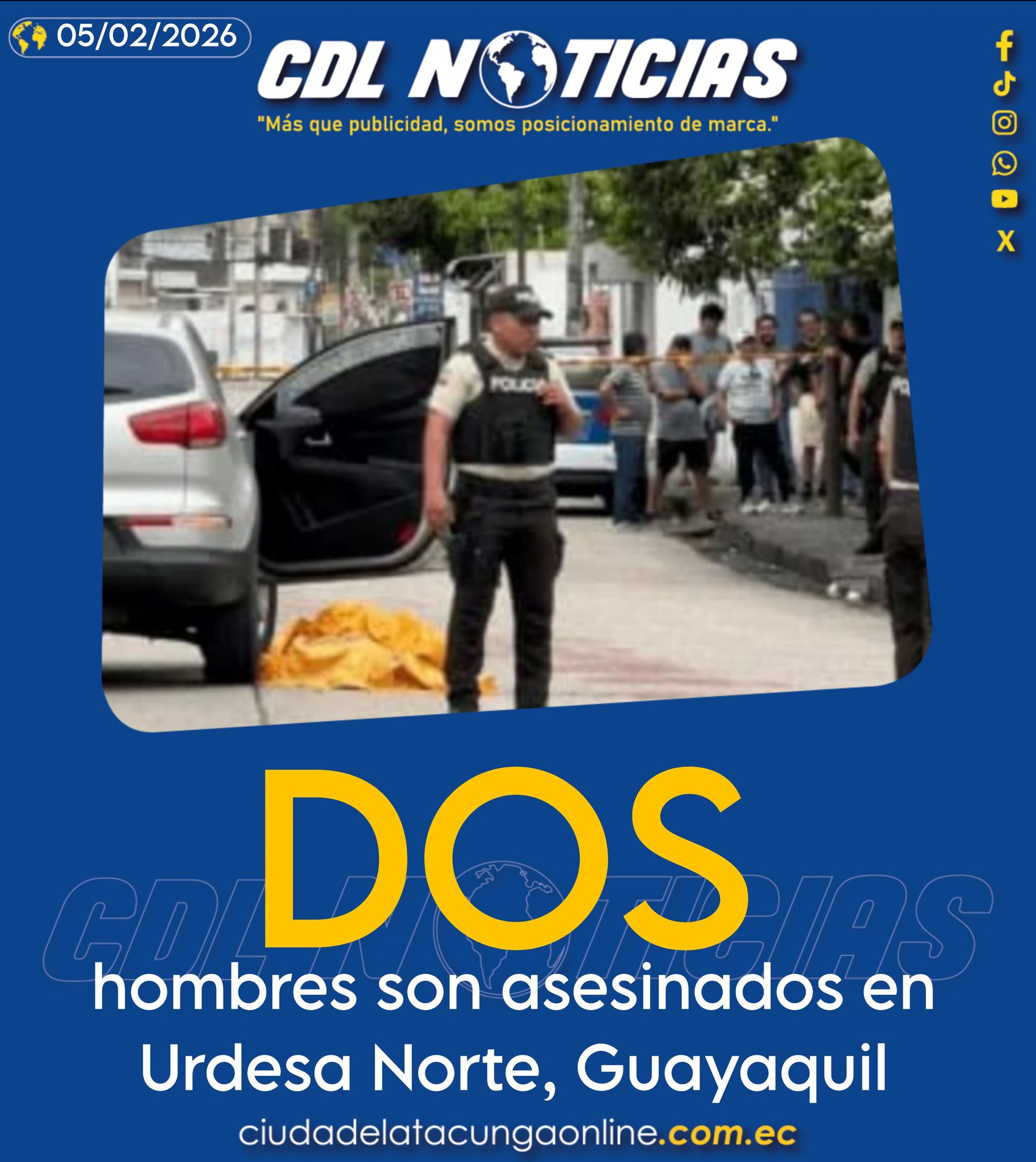 Dos hombres son asesinados en Urdesa Norte, Guayaquil