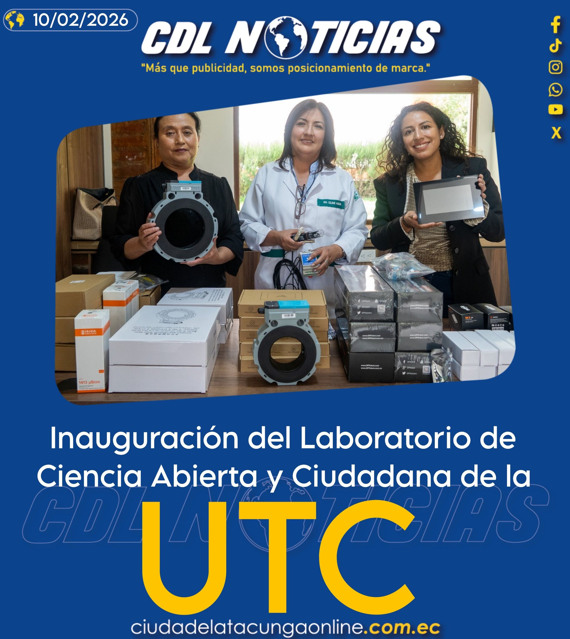 Inauguración del Laboratorio de Ciencia Abierta y Ciudadana de la Universidad Técnica de Cotopaxi