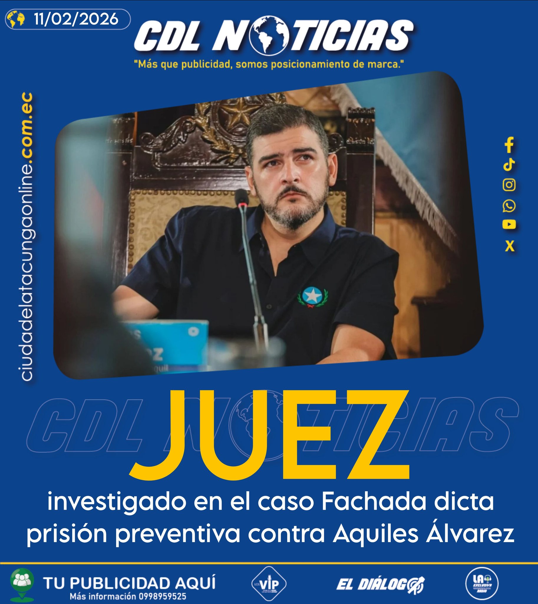 Juez investigado en el caso Fachada dicta prisión preventiva contra Aquiles Álvarez