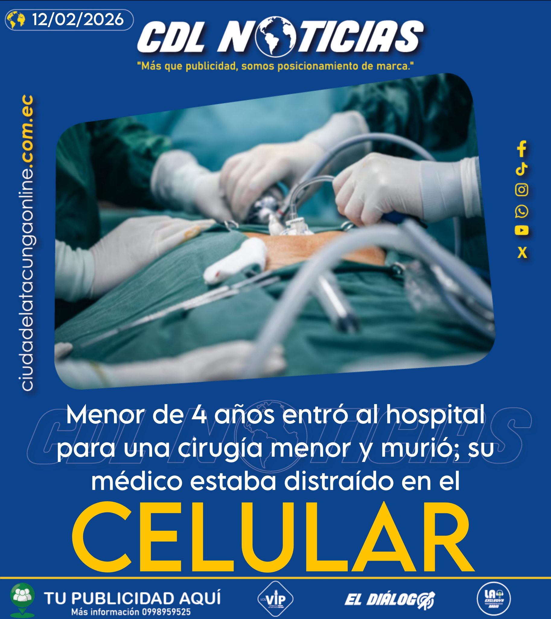 Menor de 4 años entró al hospital para una cirugía menor y murió; su médico estaba distraído en el celular