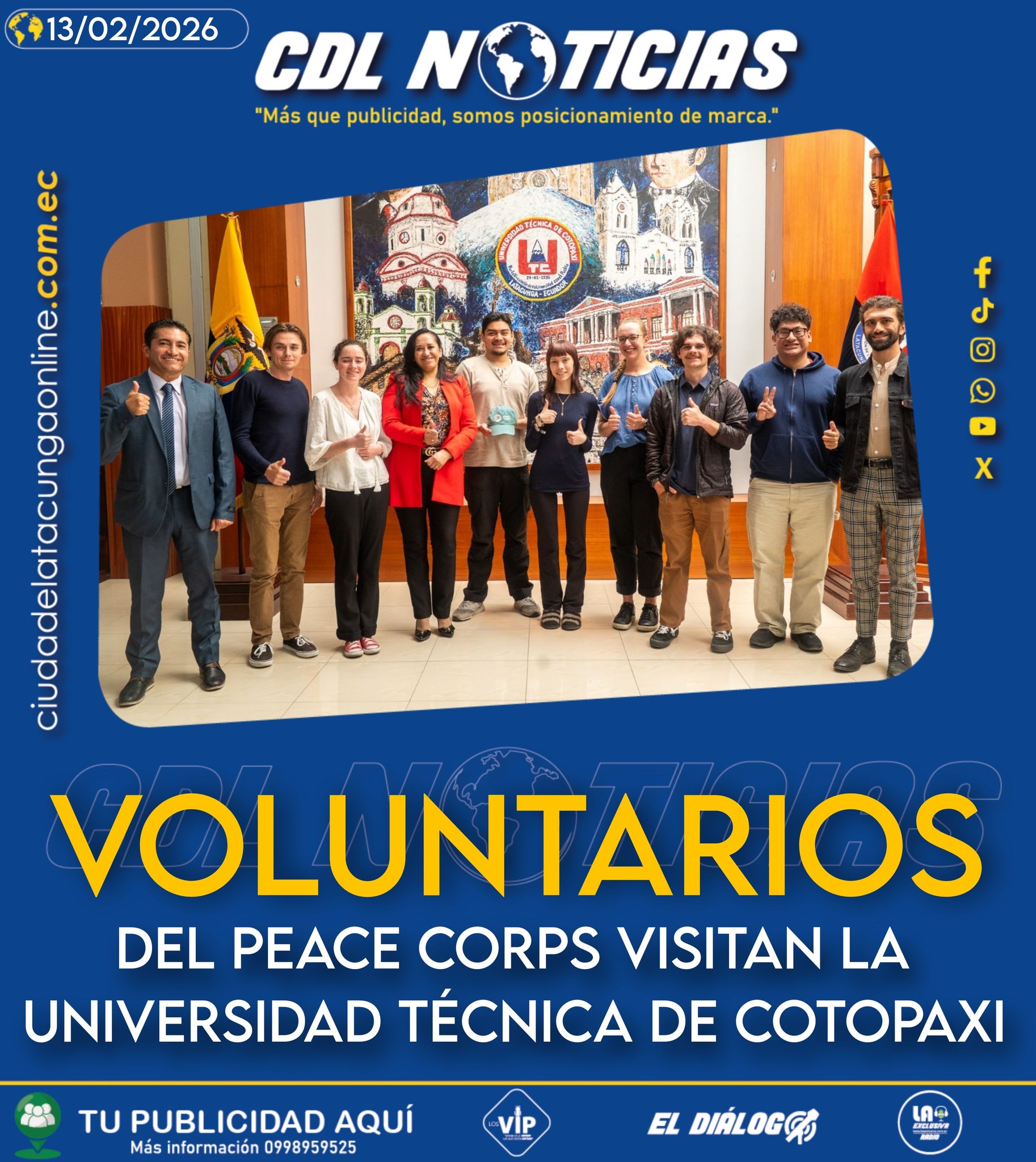 VOLUNTARIOS DEL PEACE CORPS VISITAN LA UTC