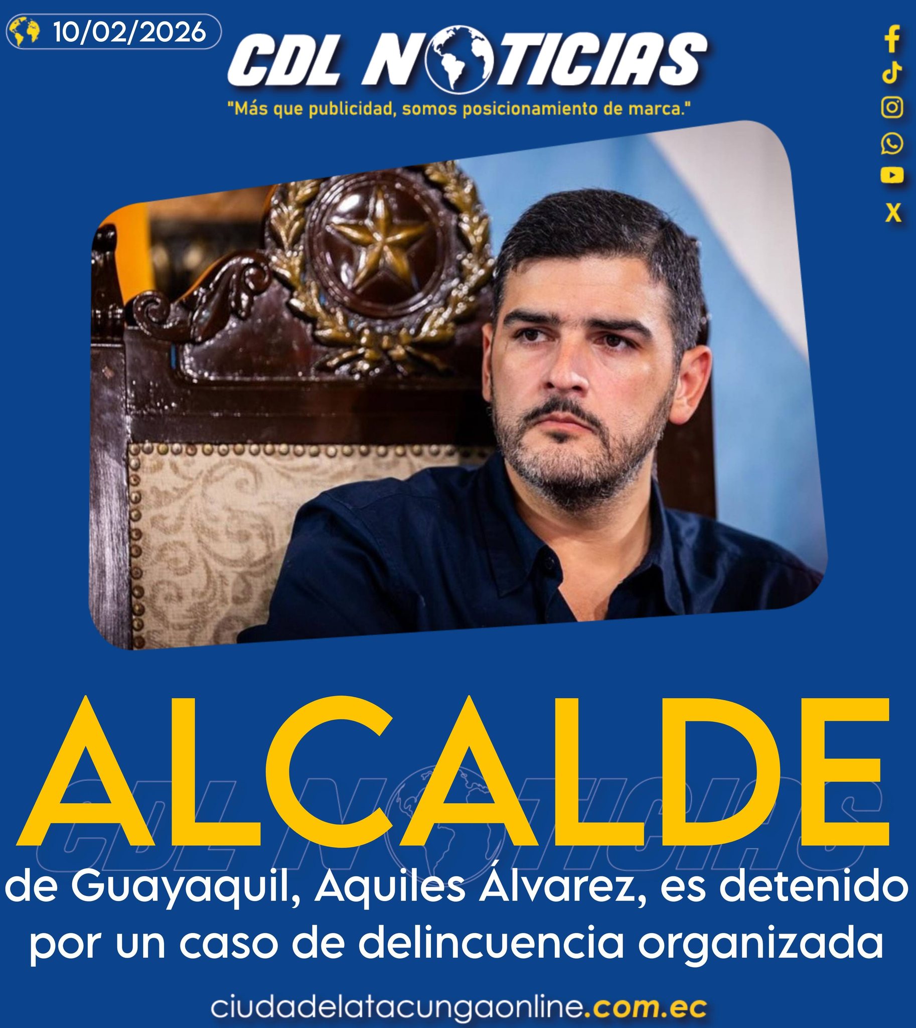 Caso Goleada | Alcalde de Guayaquil, Aquiles Álvarez, es detenido por un caso de delincuencia organizada