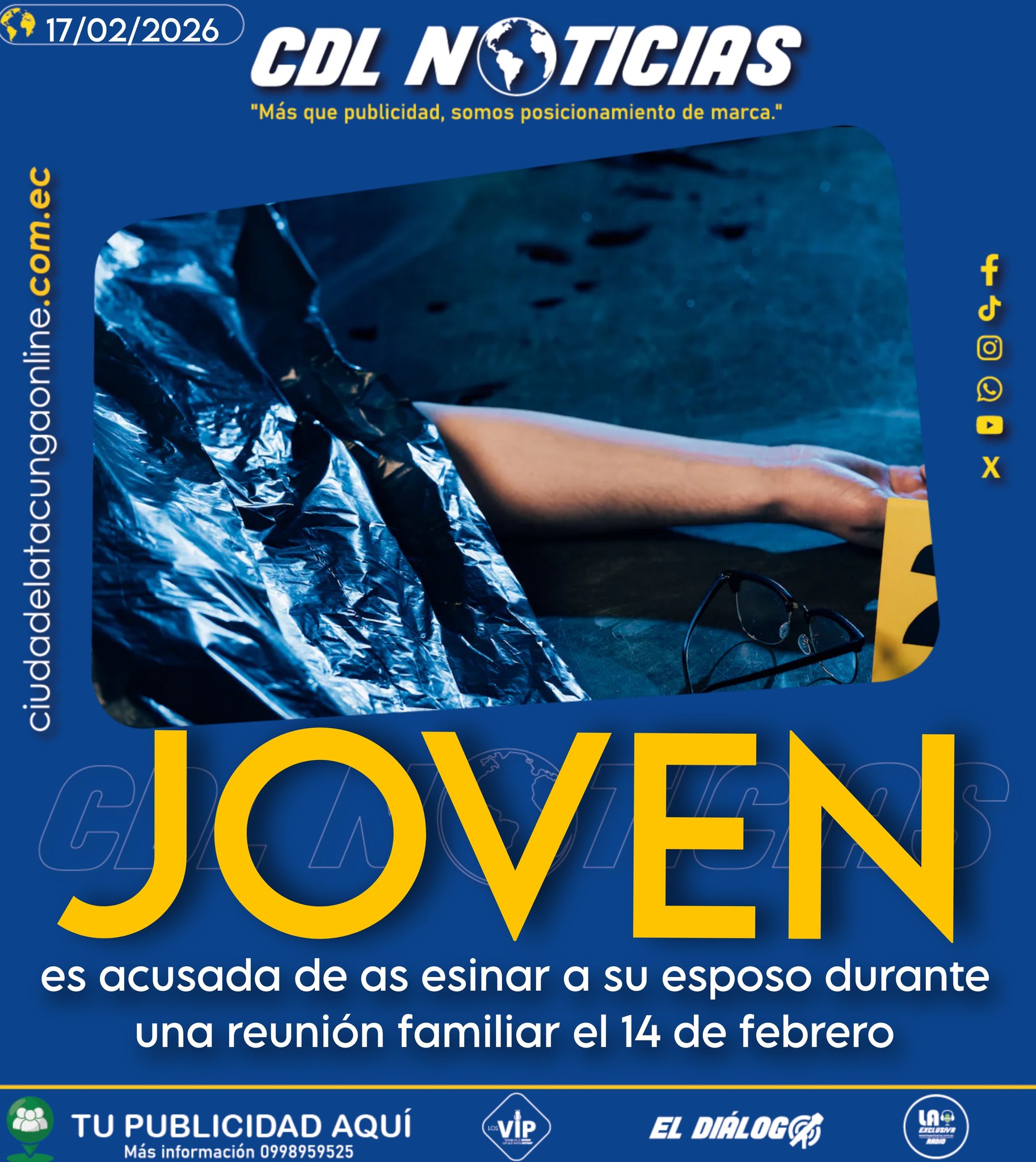 Joven es acusada de asesinar a su esposo durante una reunión familiar el 14 de febrero