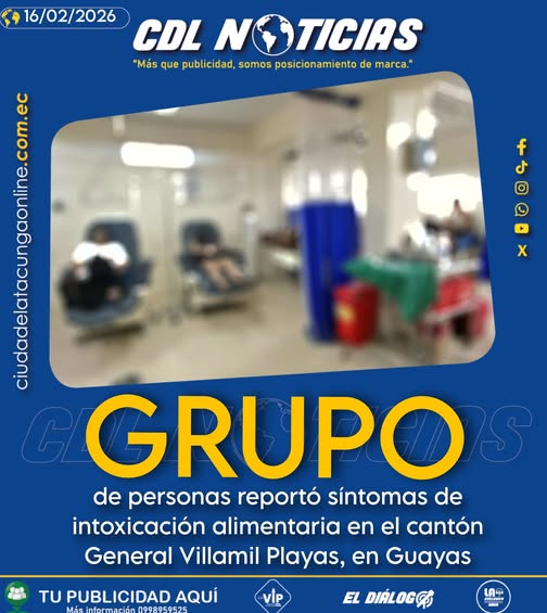 Un grupo de personas reportó síntomas de intoxicación alimentaria en el cantón General Villamil Playas, en Guayas.