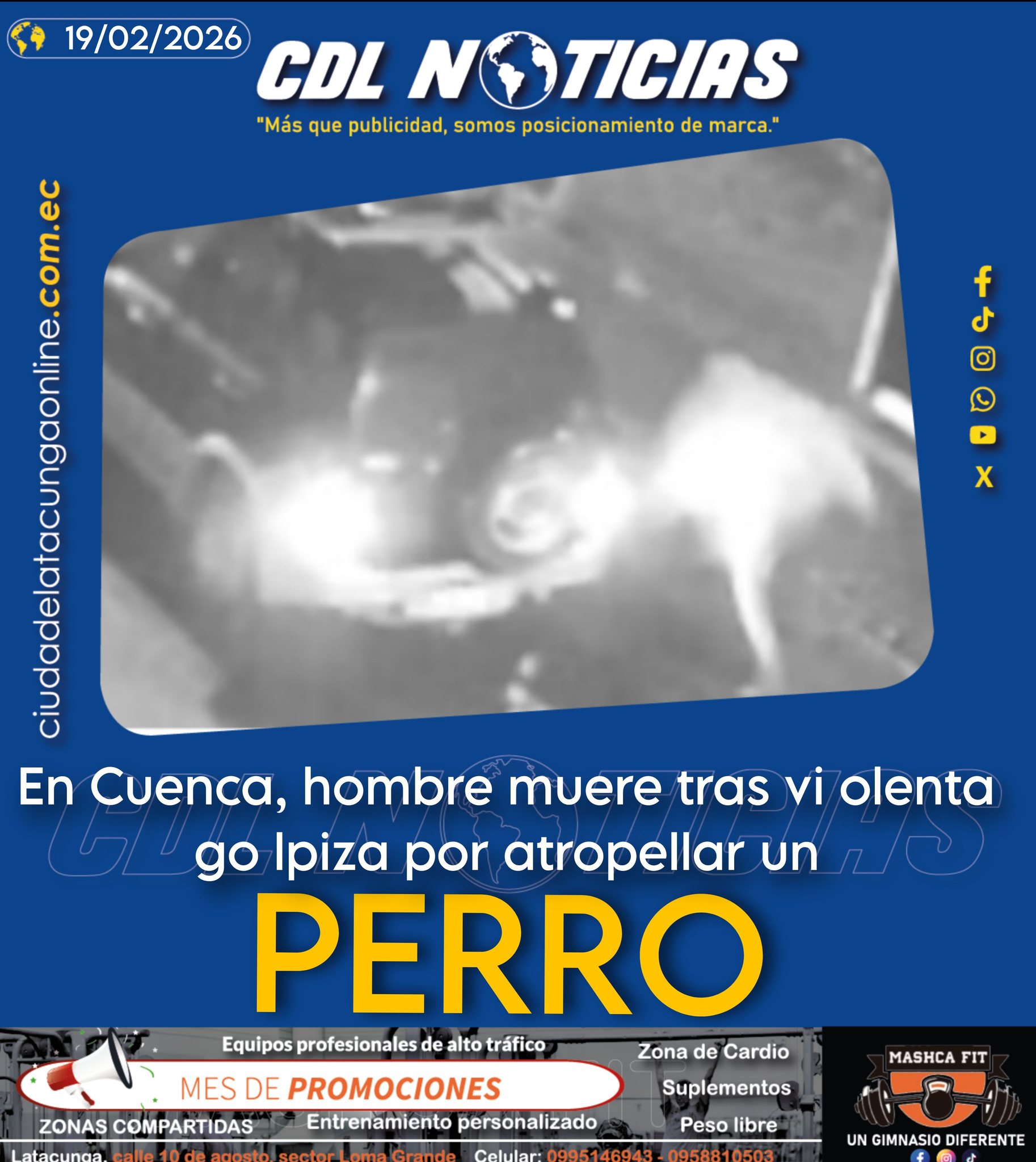 En Cuenca, hombre muere tras violenta golpiza por atropellar un perro