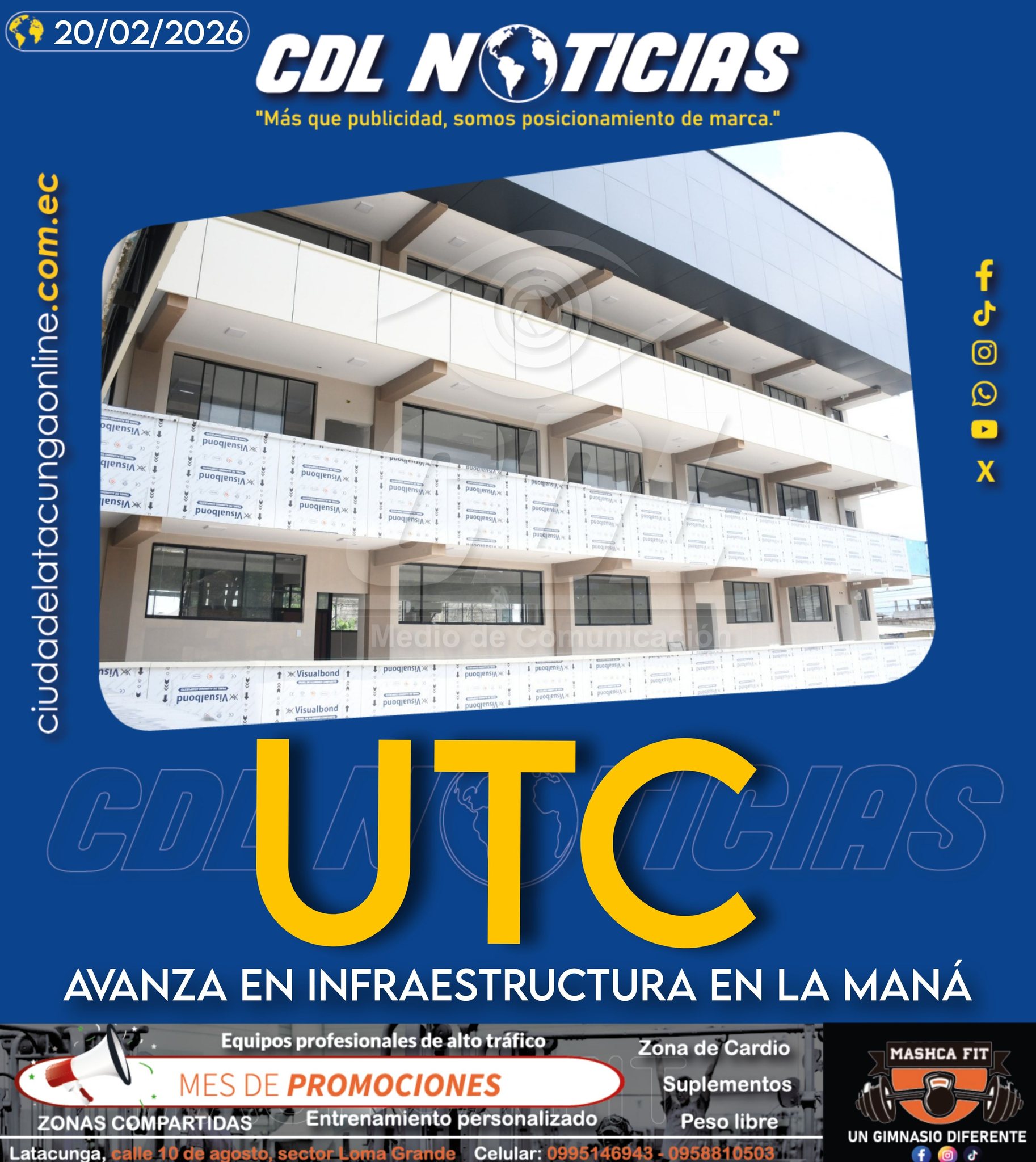UTC AVANZA EN INFRAESTRUCTURA EN LA MANÁ