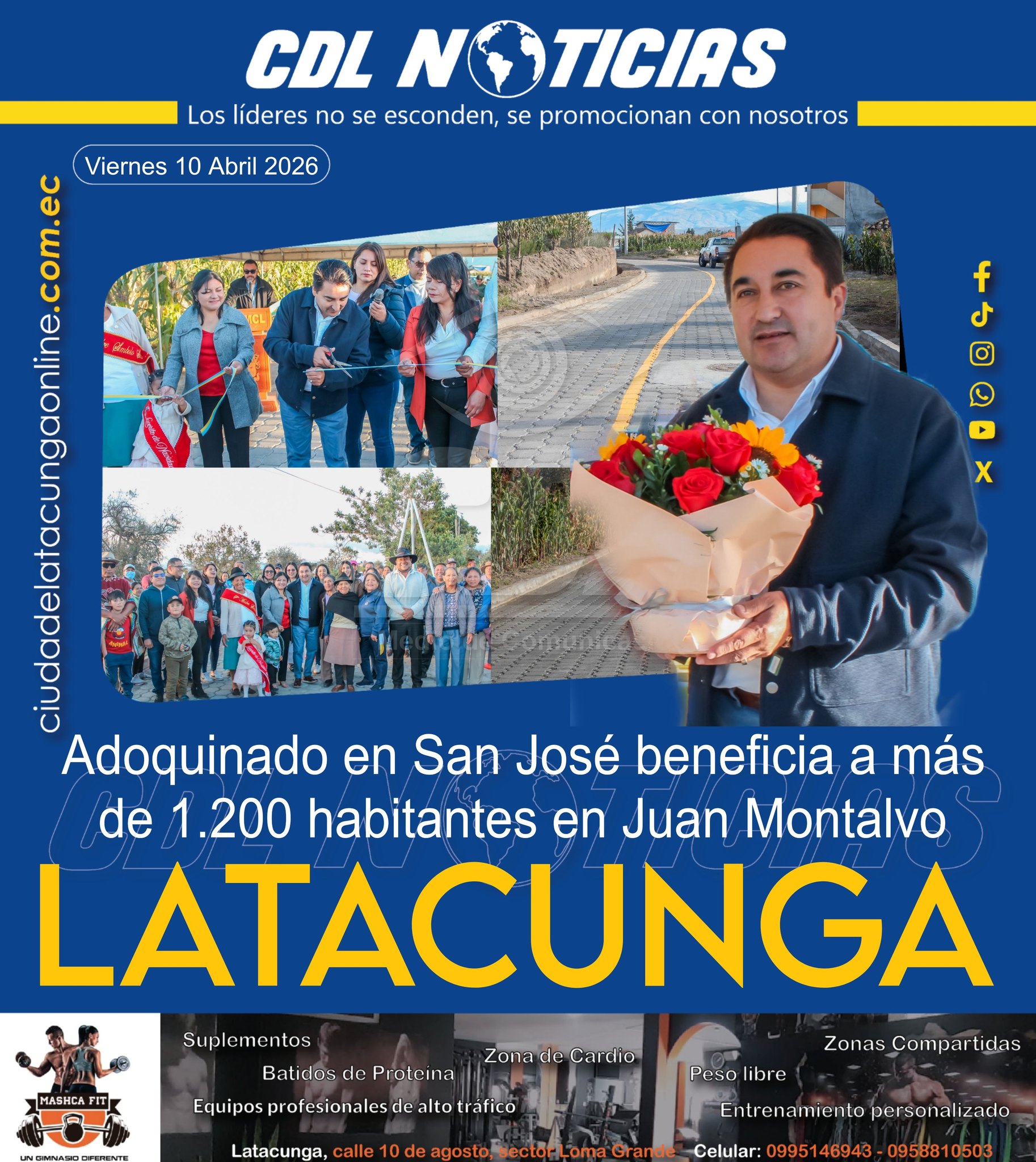 Adoquinado en San José beneficia a más de 1.200 habitantes en Juan Montalvo