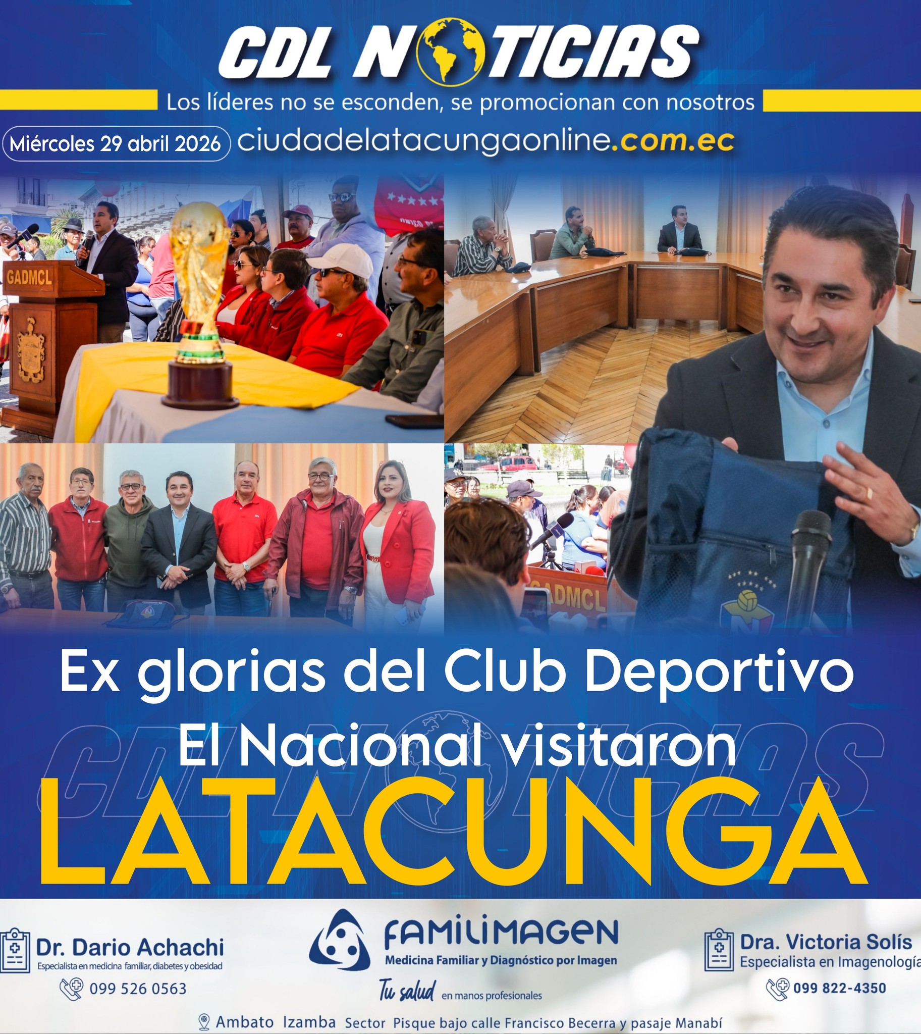 Ex glorias del Club Deportivo El Nacional visitaron Latacunga