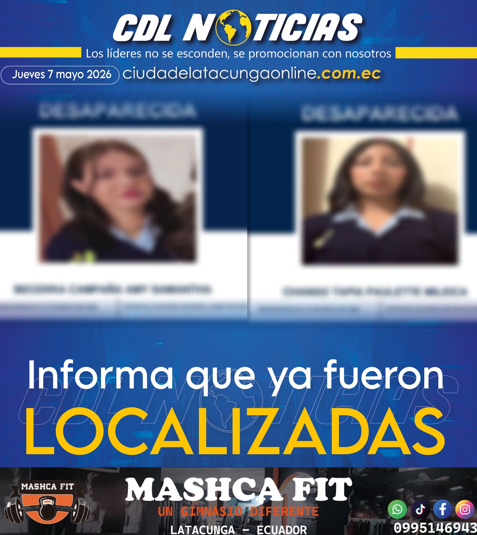 Estudiantes reportadas como desaparecidas fueron localizadas y están a salvo