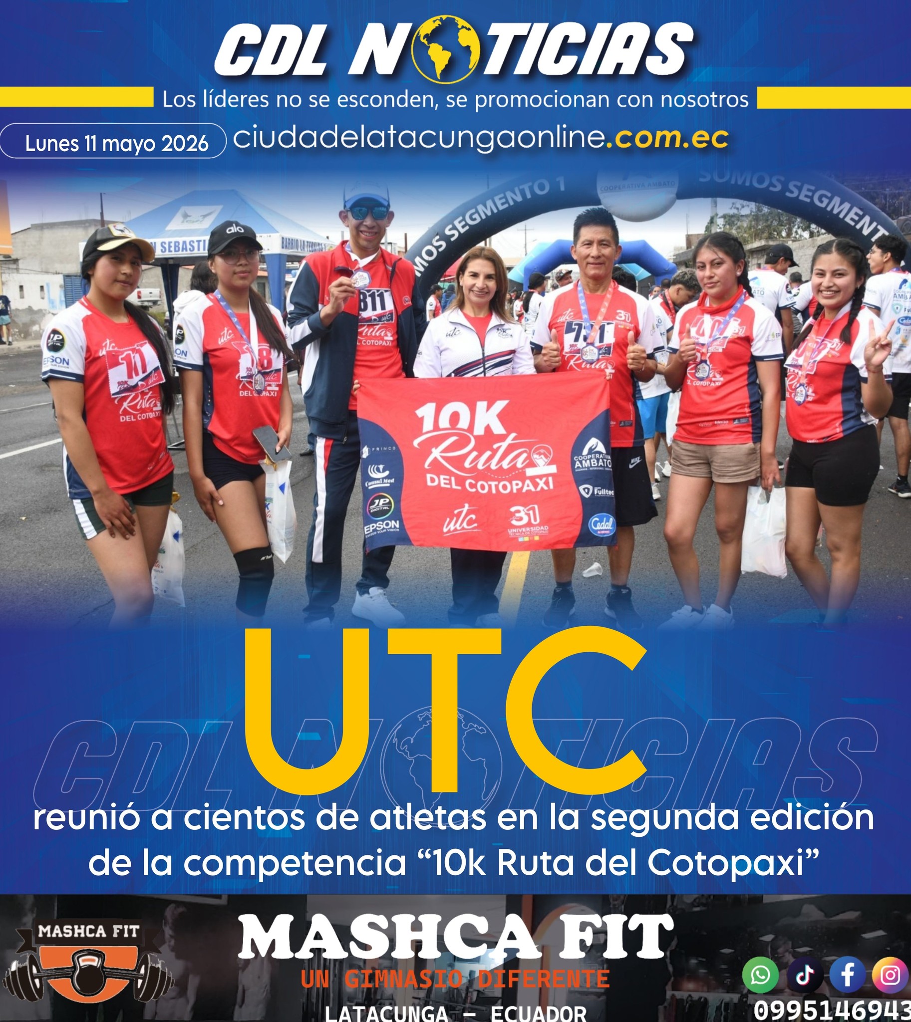 UTC reunió a cientos de atletas en la segunda edición de la competencia “10k Ruta del Cotopaxi”