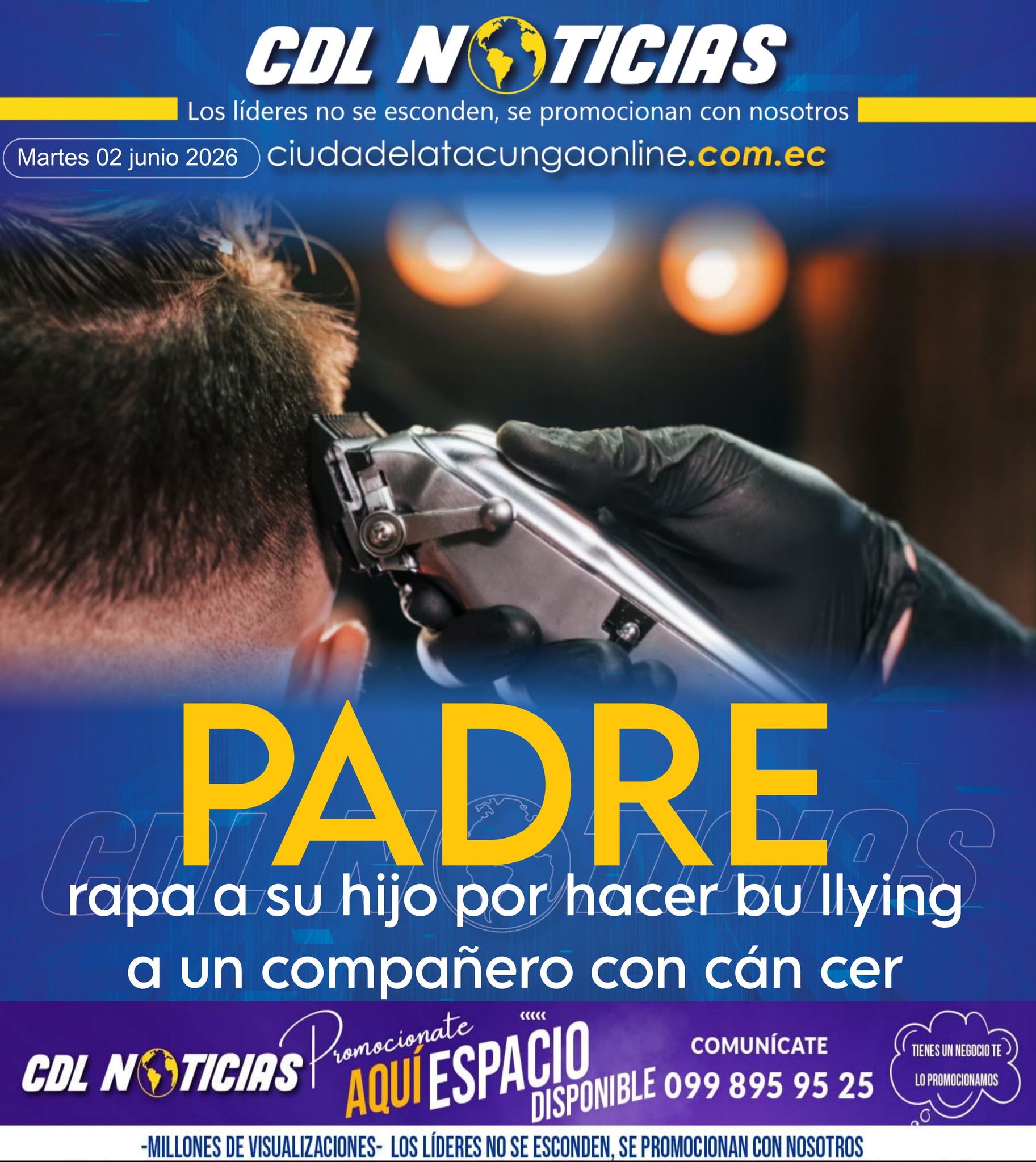 Padre rapa a su hijo por hacer bu llying a un compañero con cán cer