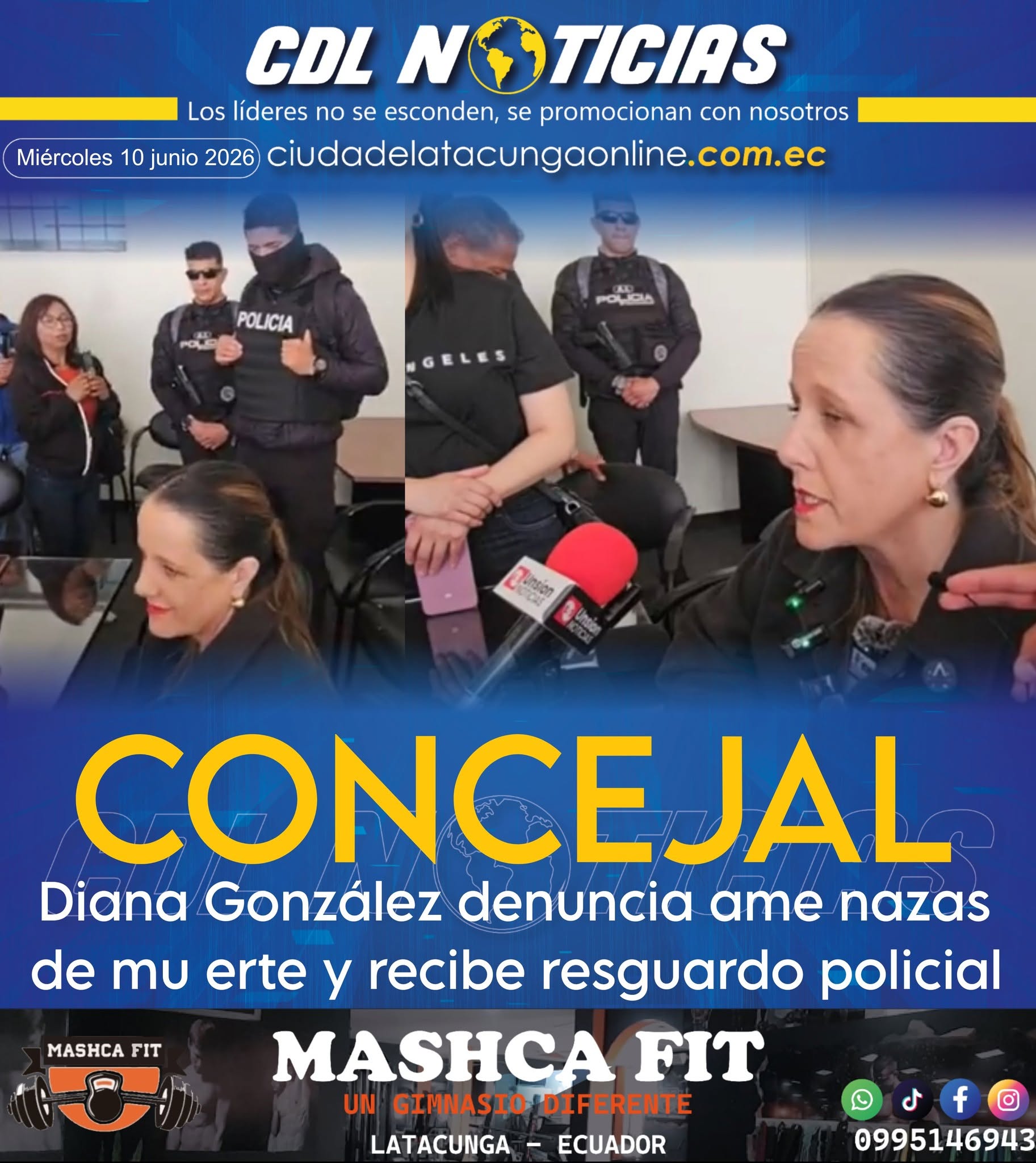 Concejal Diana González denuncia amenazas de muerte y recibe resguardo policial