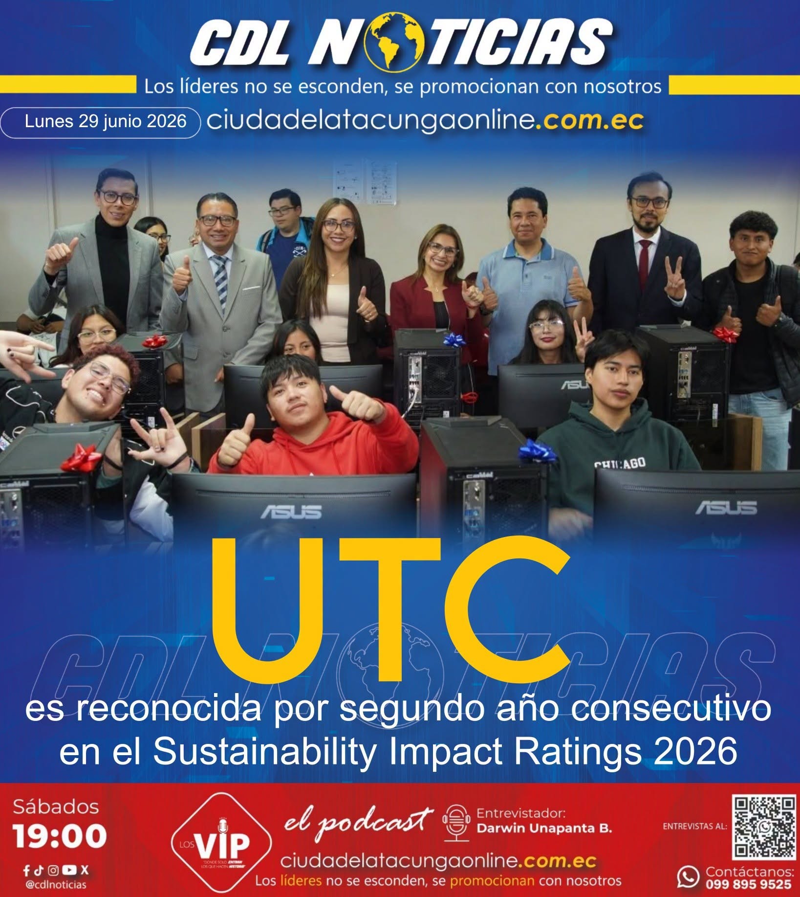 UTC es reconocida por segundo año consecutivo en el Sustainability Impact Ratings 2026