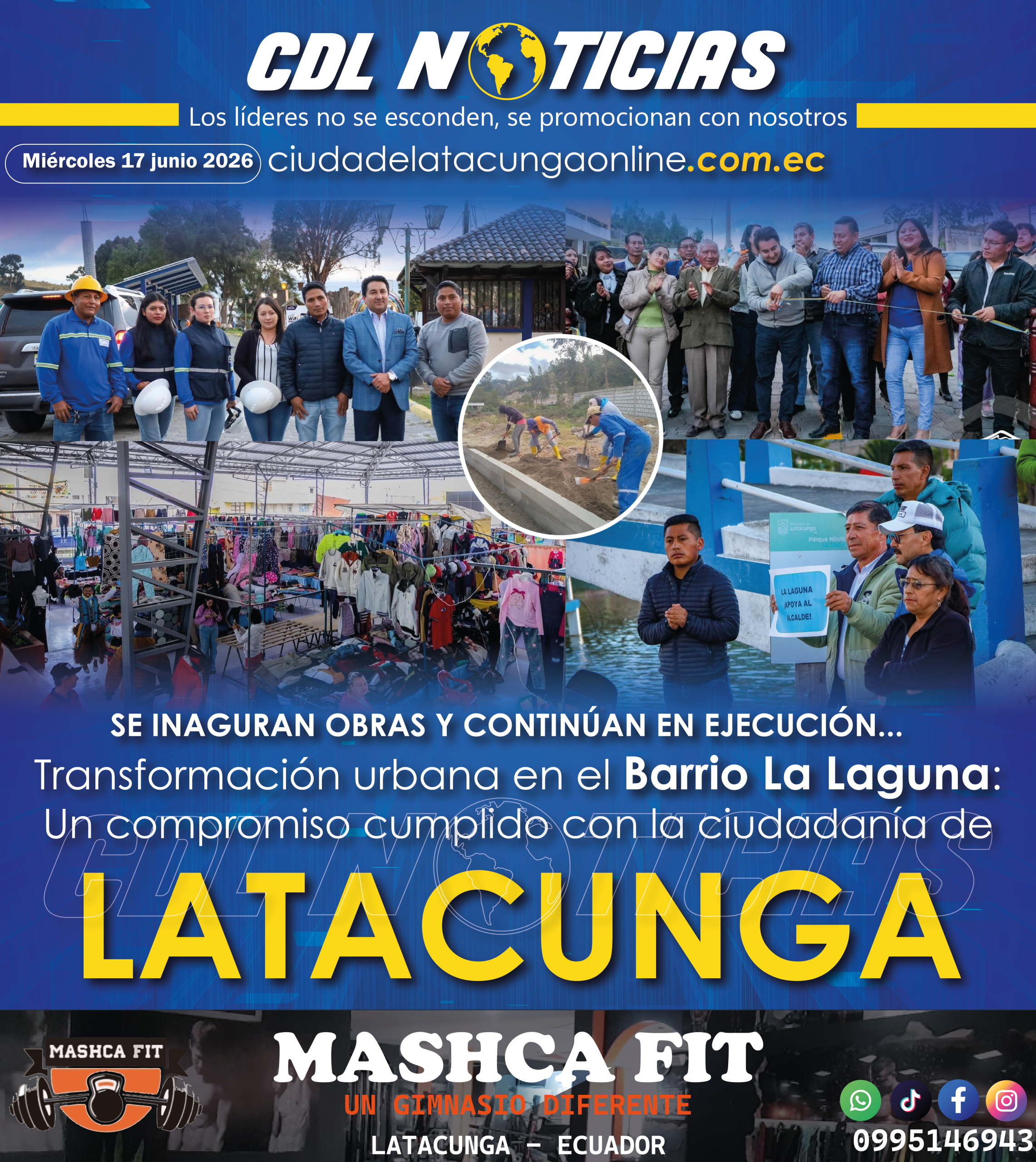 Transformación urbana en el Barrio La Laguna: Un compromiso cumplido con la ciudadanía de Latacunga