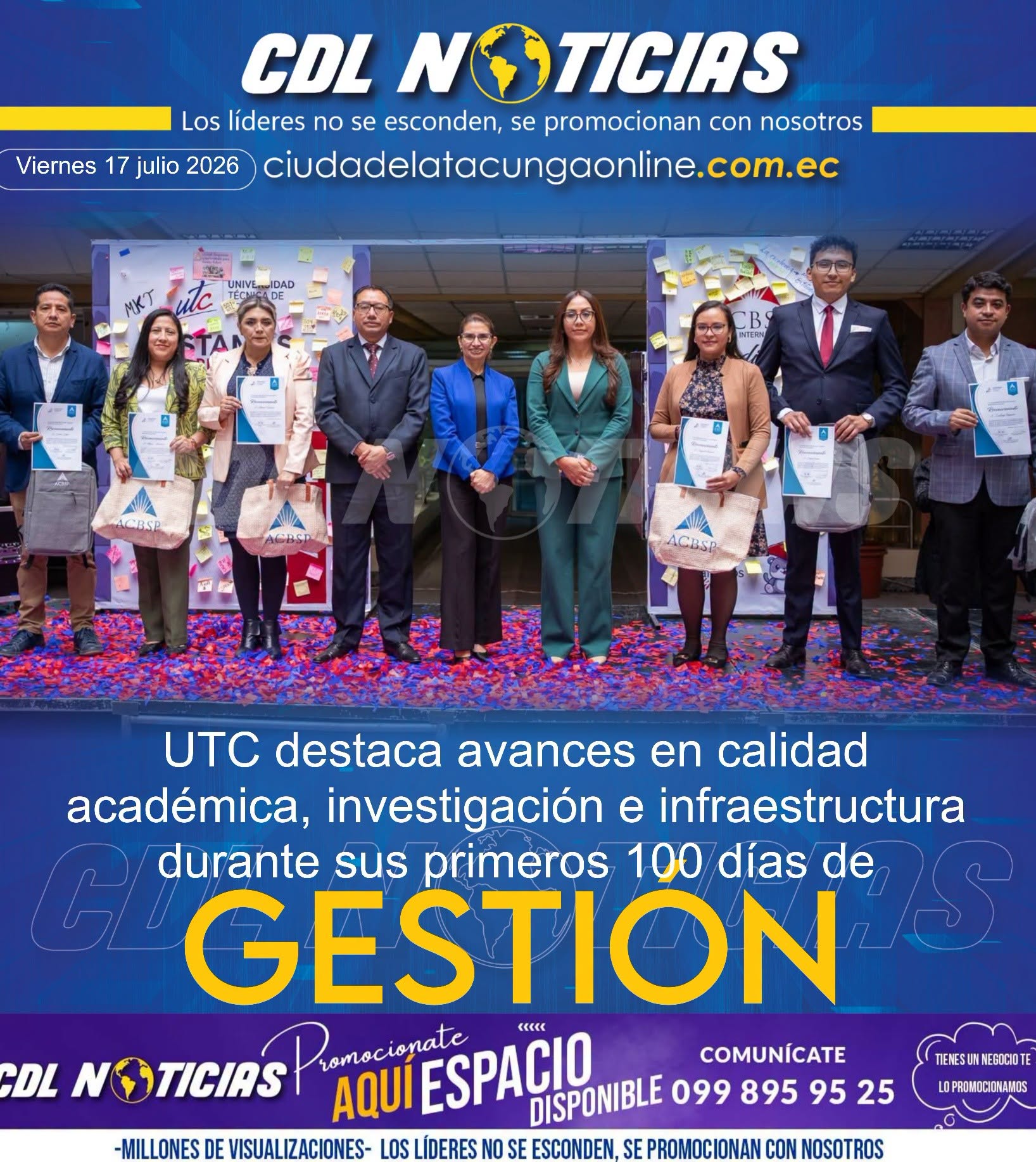 UTC presenta balance de sus primeros 100 días con avances en academia, investigación e infraestructura