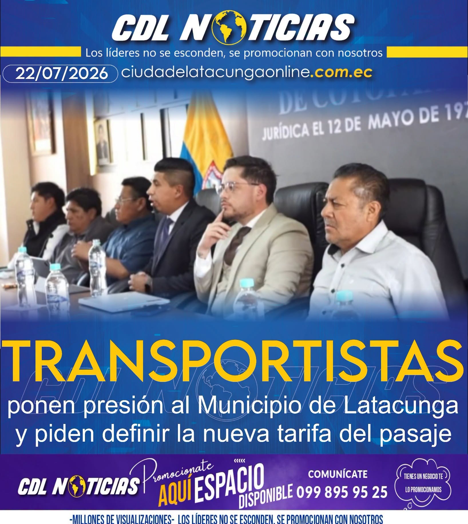 Transportistas ponen presión al Municipio y piden definir la nueva tarifa del pasaje