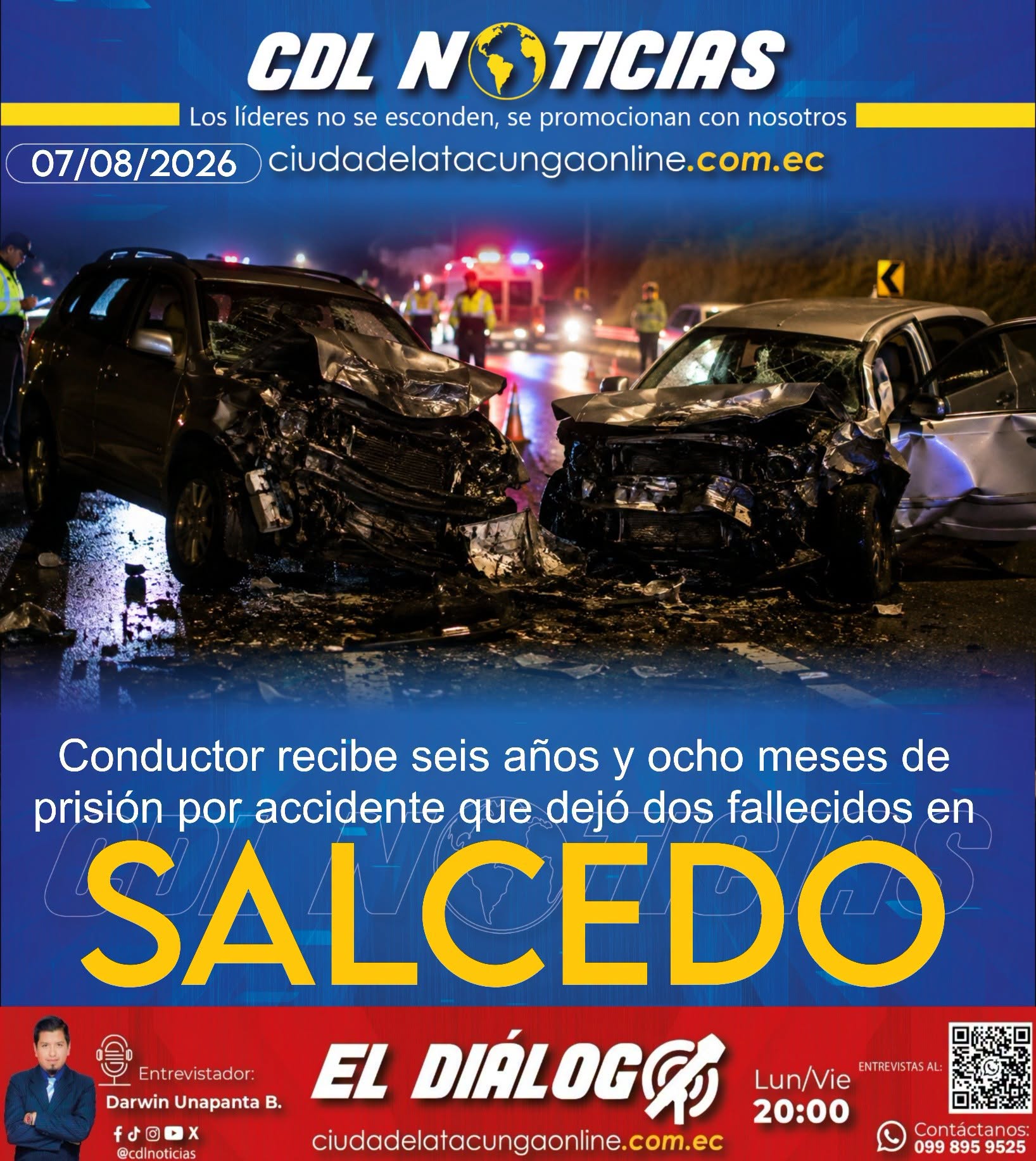 Conductor recibe seis años y ocho meses de prisión por accidente que dejó dos fallecidos en Salcedo